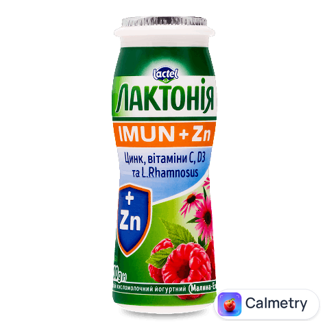 Напій кисломолочний «Лактонія» малина-ехінацея 1,5%, 100г