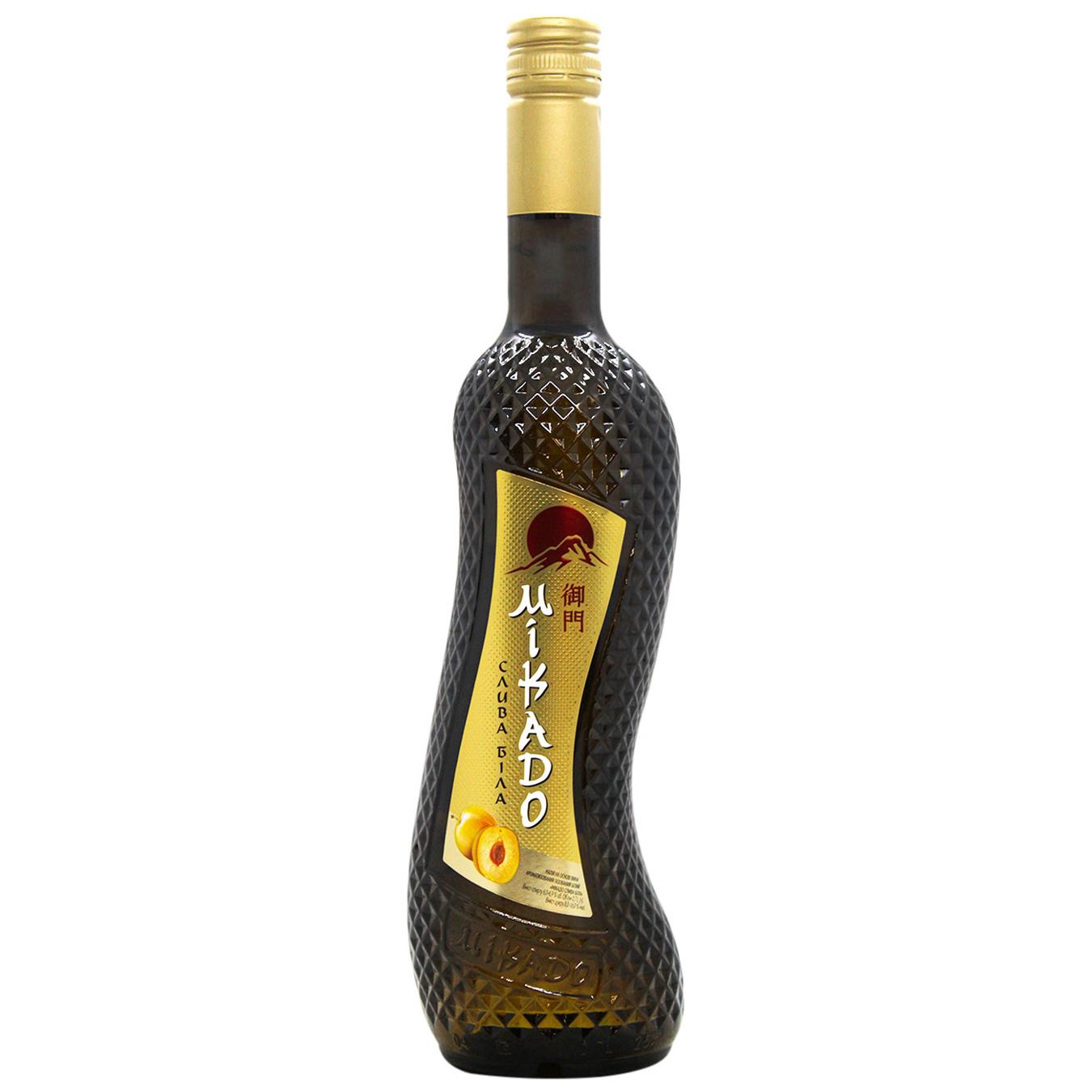 Напій винний Mikado Біла Слива білий солодкий 6-6,9% 0,7л — фото продукту