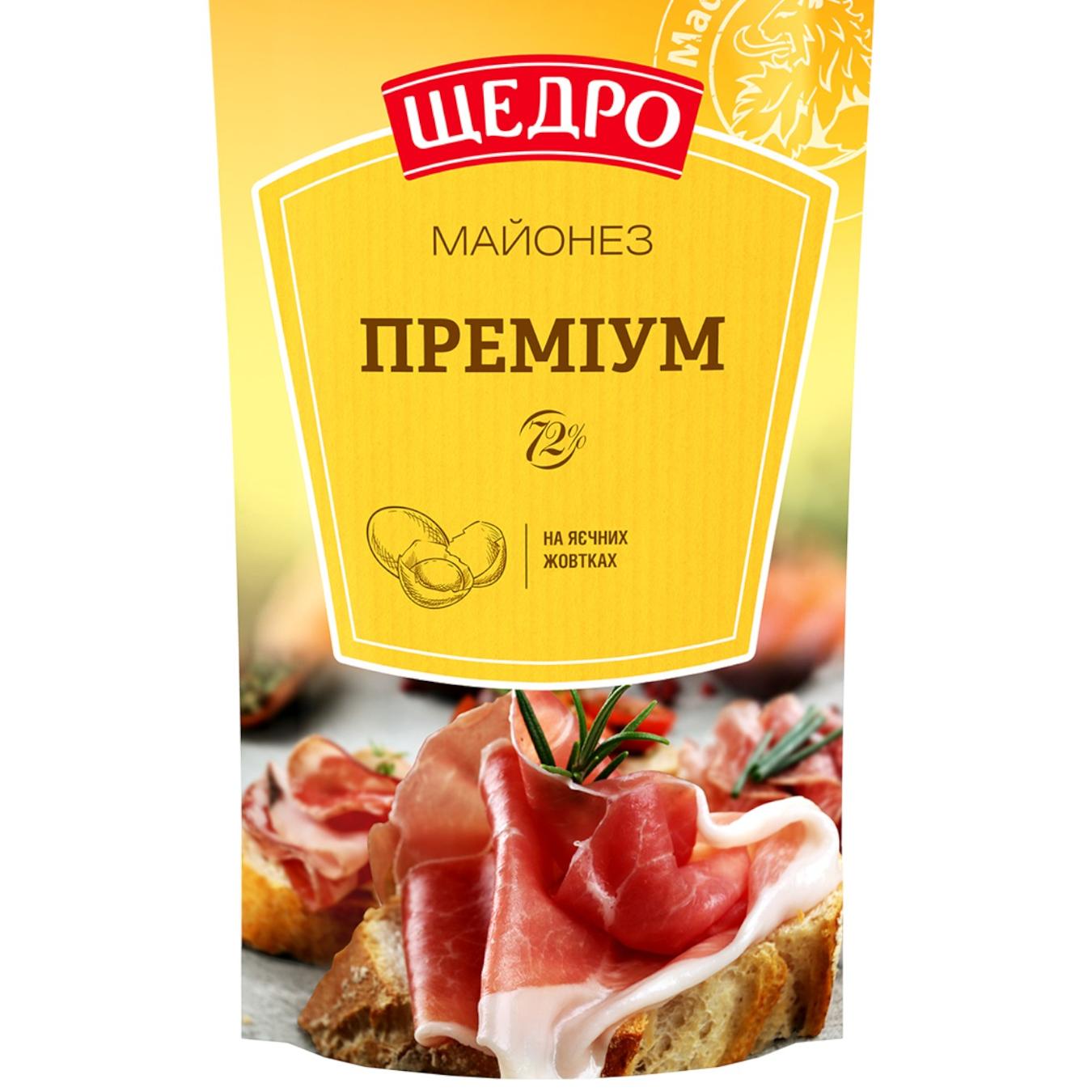 Майонез Щедро Преміум 72% 150г — фото продукту