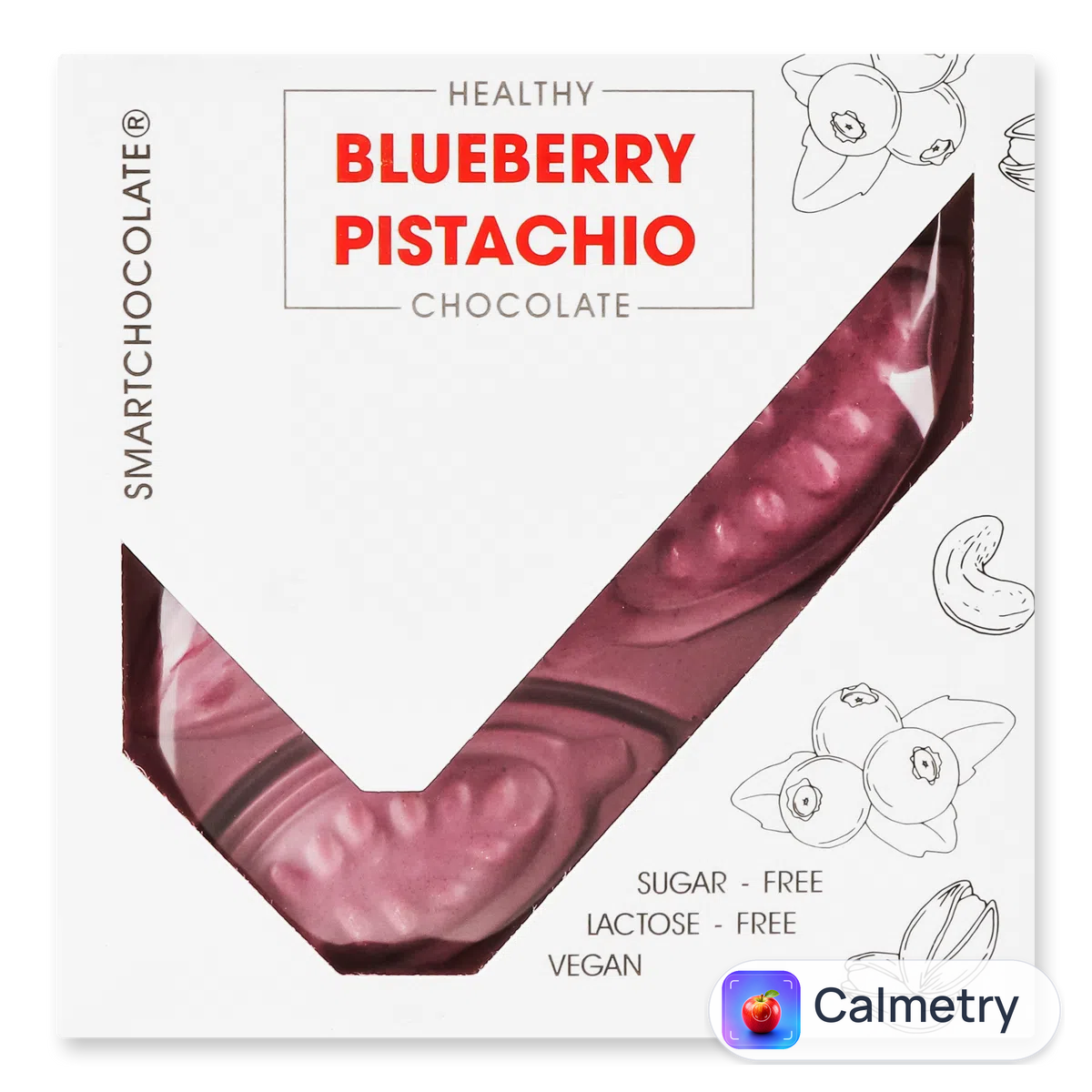 Шоколад SmartChocolate Blueberry&Pistachio без цукру 75г
