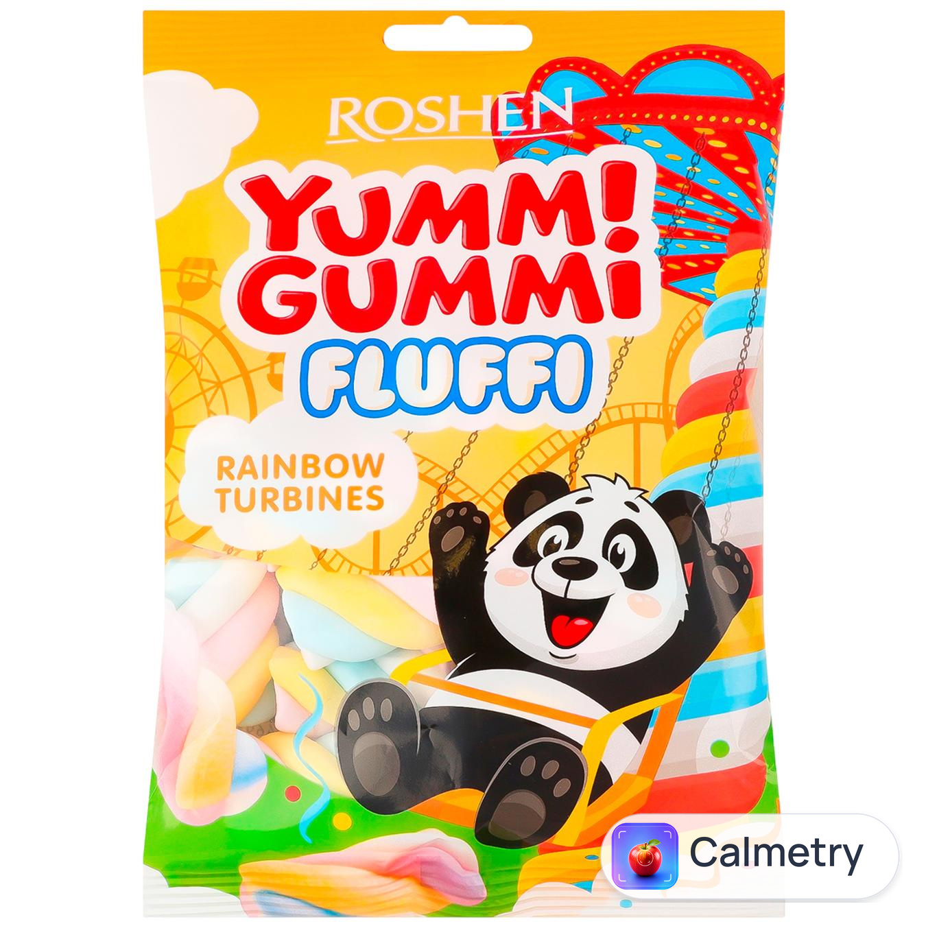 Цукерки Roshen Yummi Gummi Fluffi Rainbow Turbines 65г
