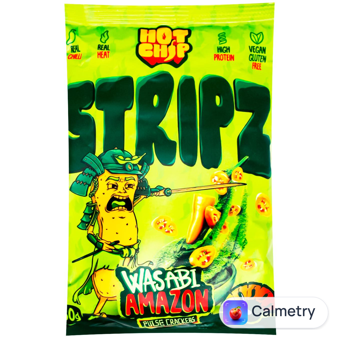 Грінки Hot Chip зі смаком васабі та амазонським перцем чилі 80г