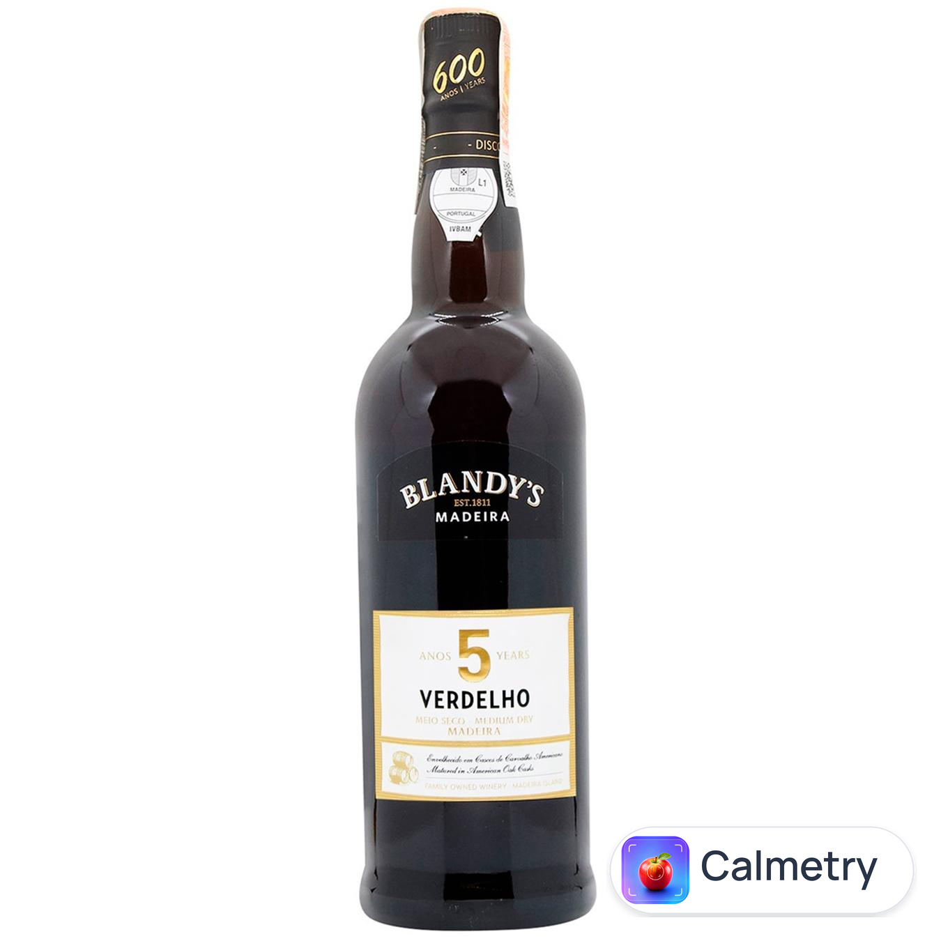 Вино Blandy's Verdelho 5years біле кріплене напівсухе 19% 0,75л
