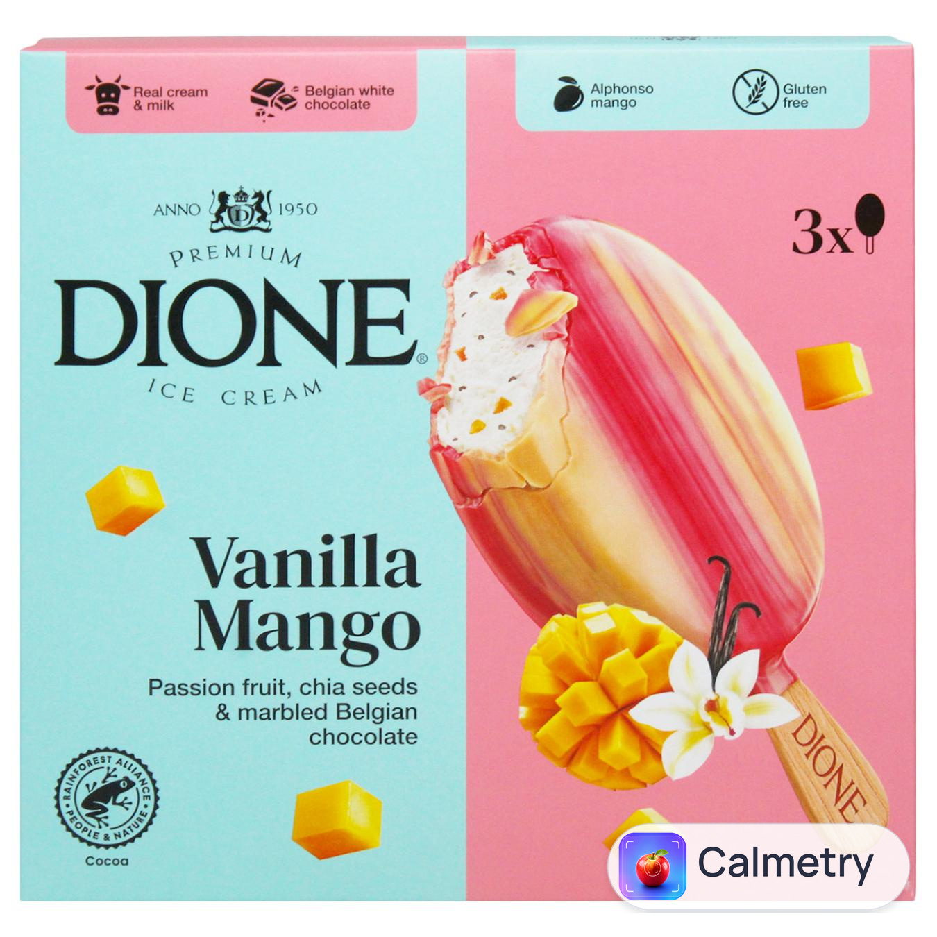 Морозиво Dione з манго, маракуєю, насінням чіа 90мл