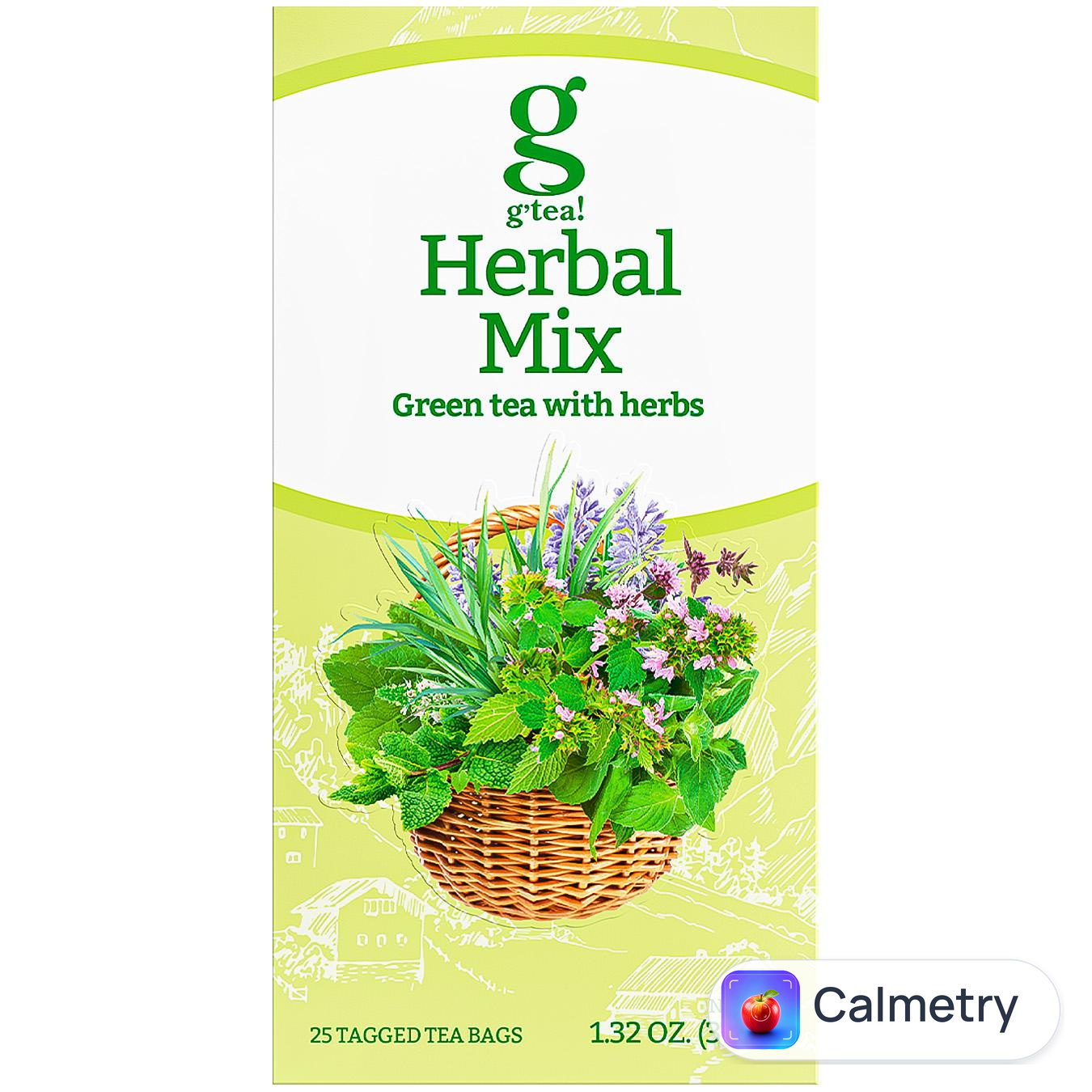 Чай зелений G'tea! Herbal Mix з травами 1,5г*25шт — фото продукту