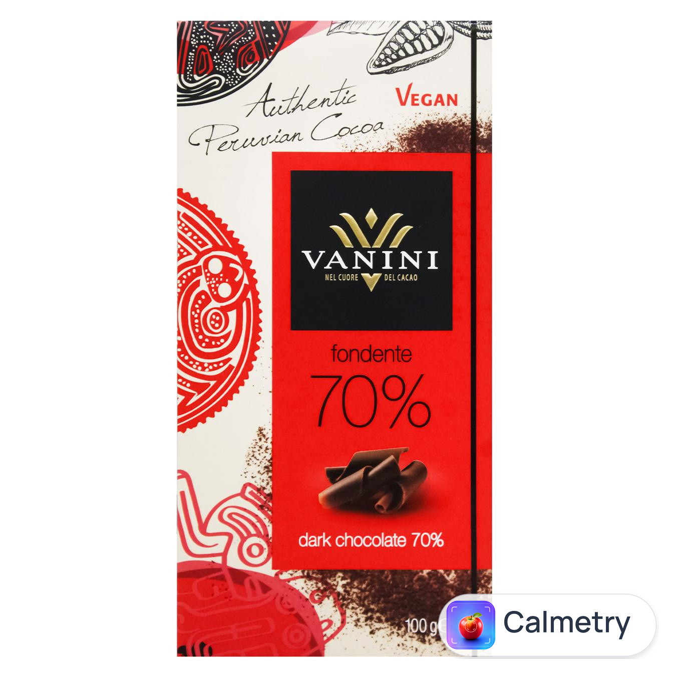 Шоколад чорний Vanini 70% 100г — фото продукту
