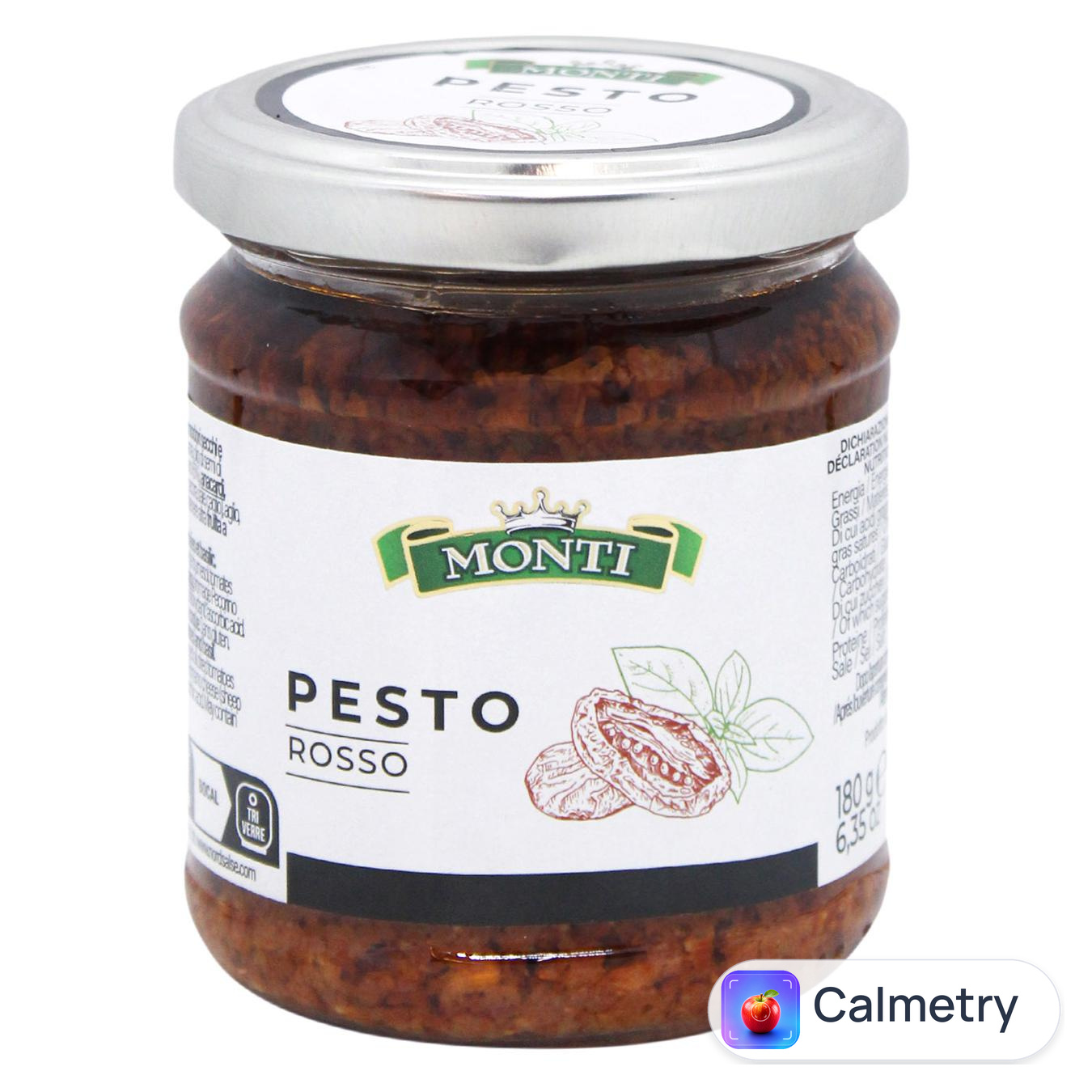Песто Monti червоний з томатами та соняшниковою олією 180г — фото продукту