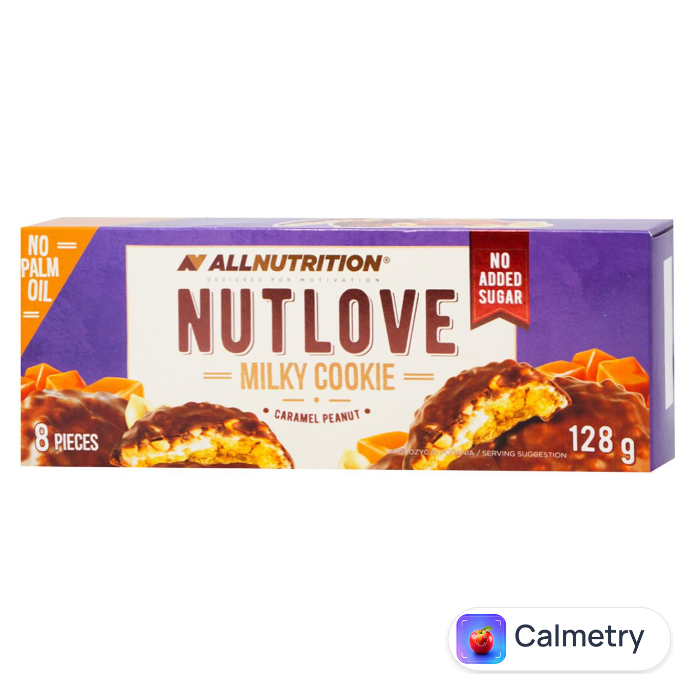 Печиво AllNutrition Nutlove з карамеллю та арахісом в молочному шоколаді 128г