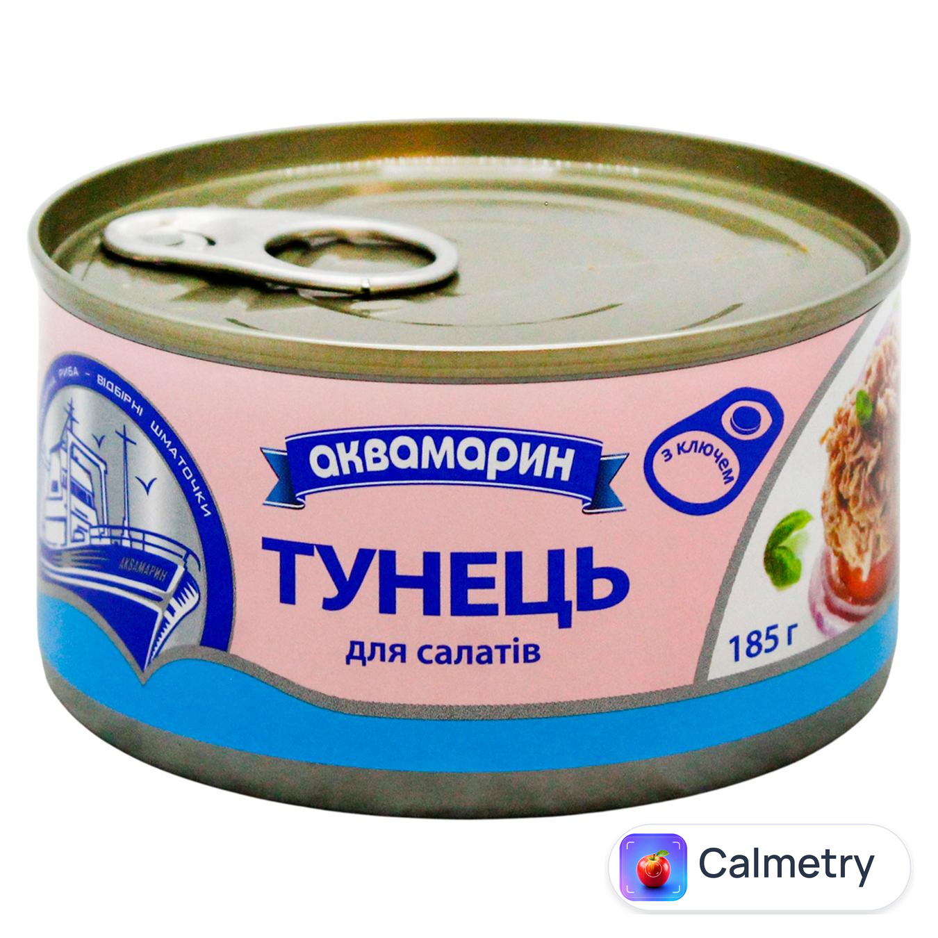 Тунець Аквамарин для салатів у власному соку 185г — фото продукту