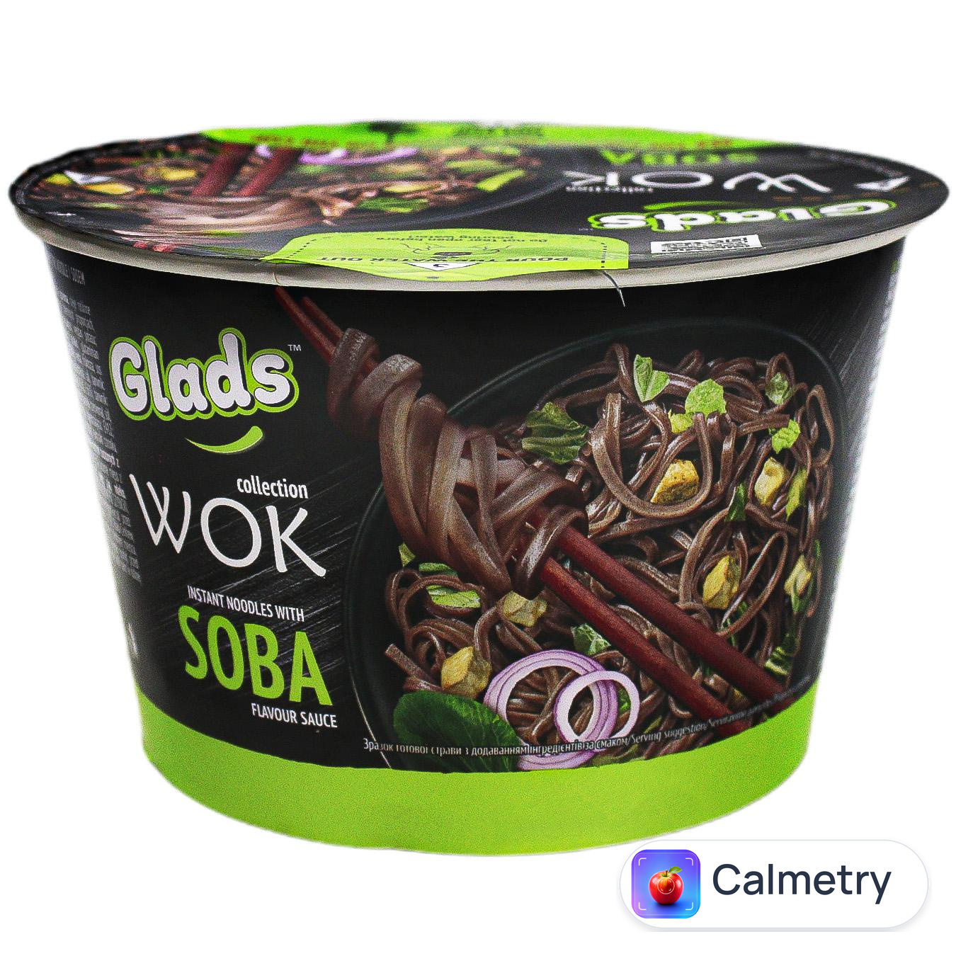 Локшина Glads Wok Soba швидкого приготування з соусом 95г — фото продукту