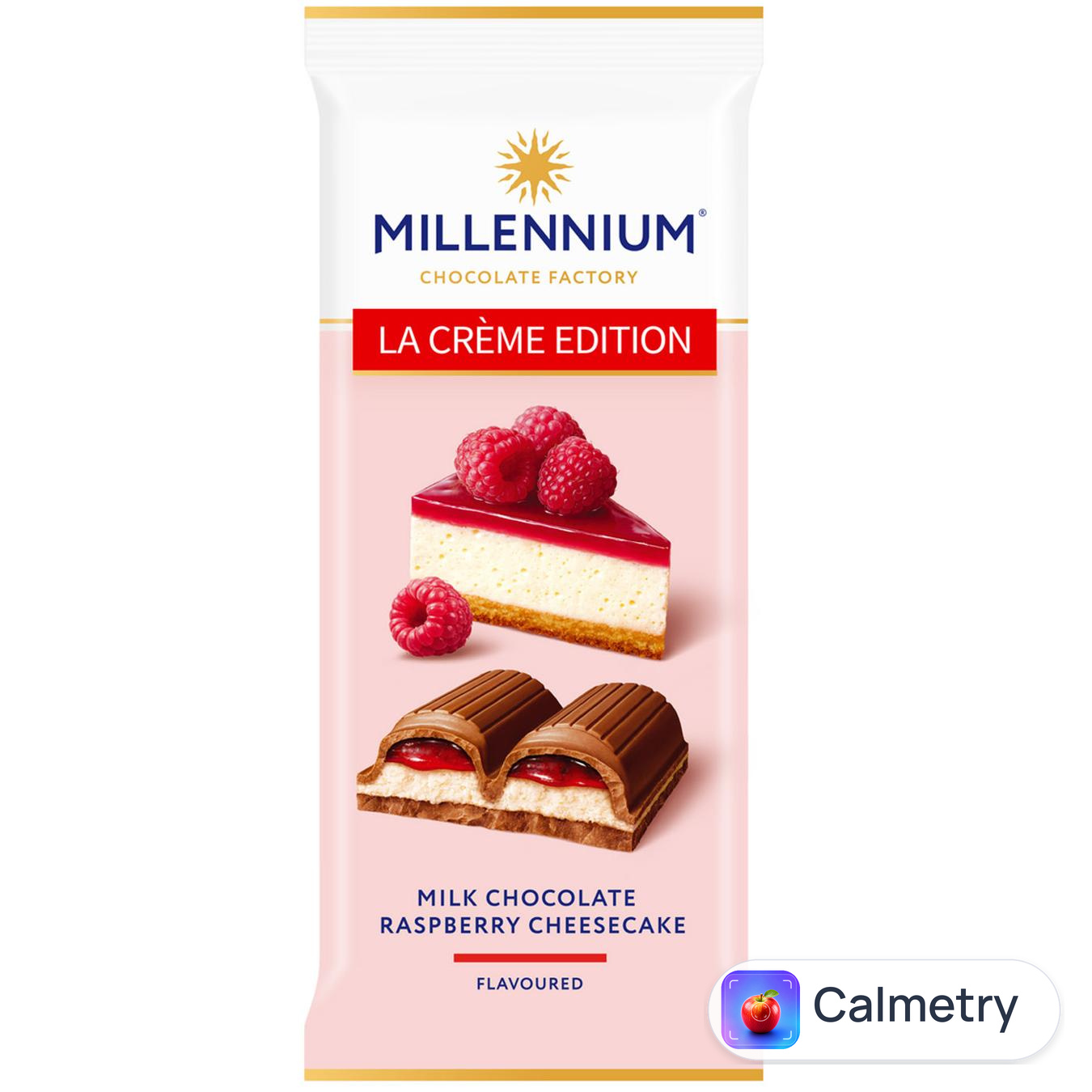 Шоколад молочний Millennium La Creme Edition з кремовою та малиновою начинками 100г — фото продукту