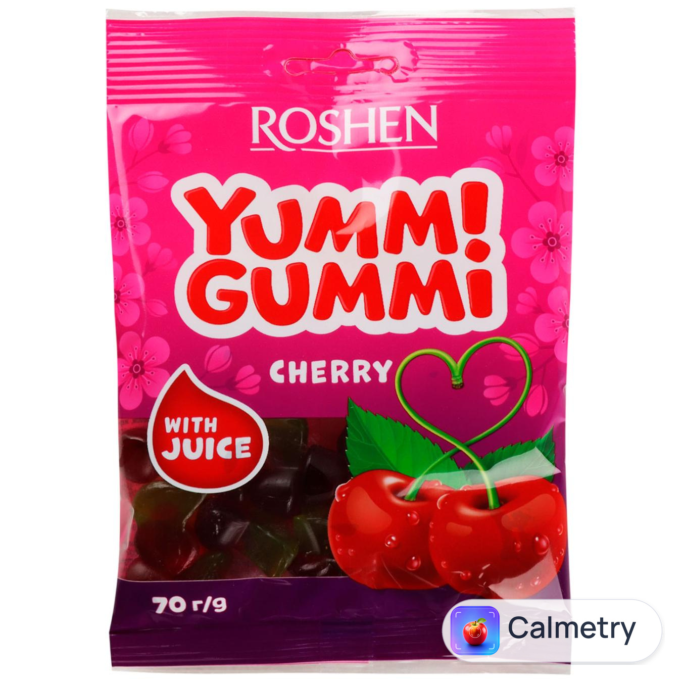 Цукерки Roshen Yummi Gummi Cherry 70г — фото продукту