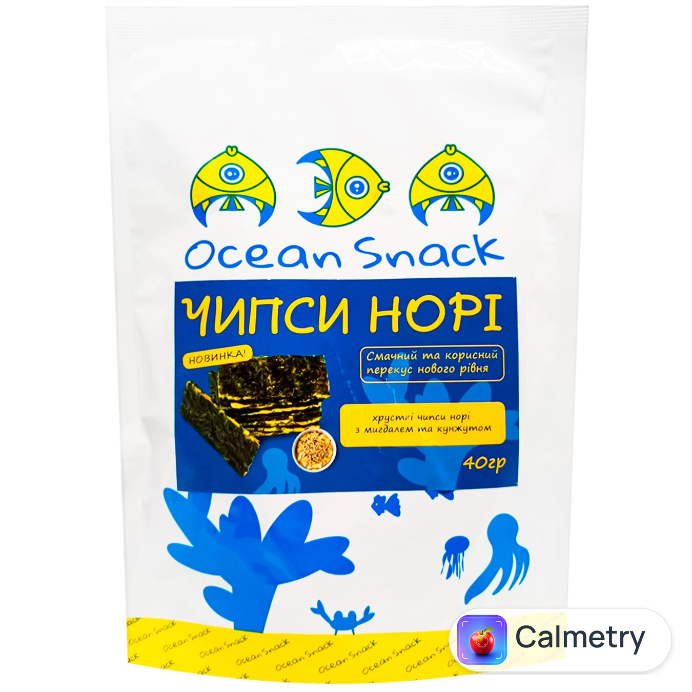 Чипси норі Ocean Snack з мигдалем та кунжутом 40г