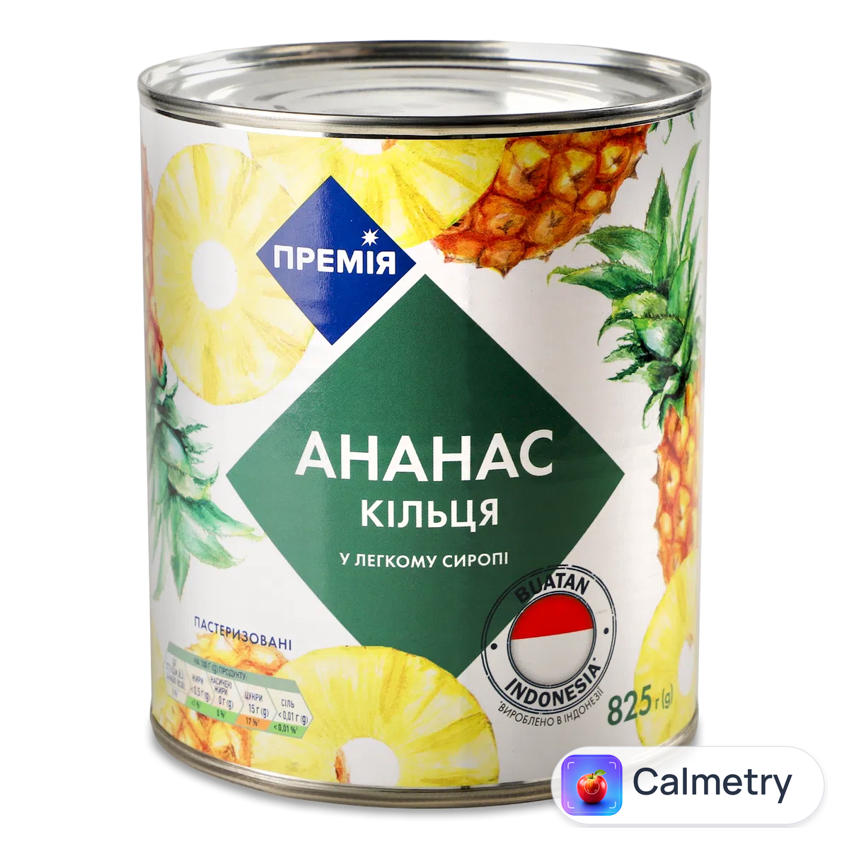 Ананаси кільцями «Премія»® в легкому сиропі 825г