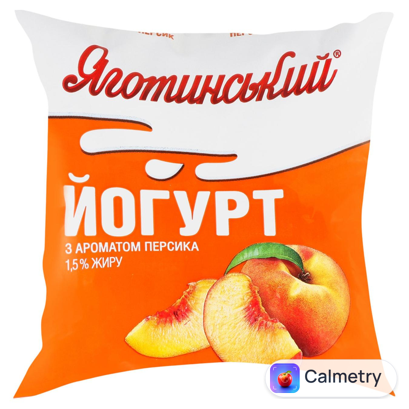 Йогурт Яготинський Персик 1,5% 400г — фото продукту