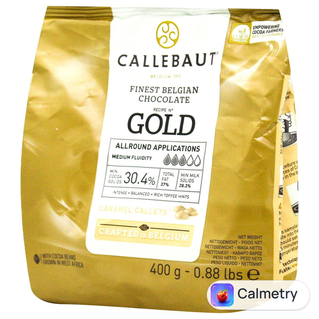 Шоколад білий Callebaut Gold з карамеллю 30,4% 400г