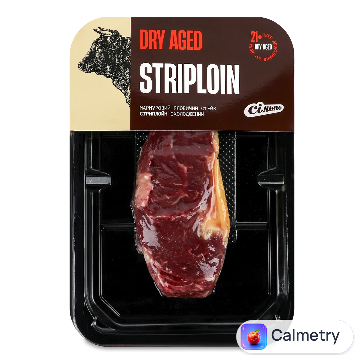 Яловичий стейк Стріплойн Dry Aged охолоджений в/у