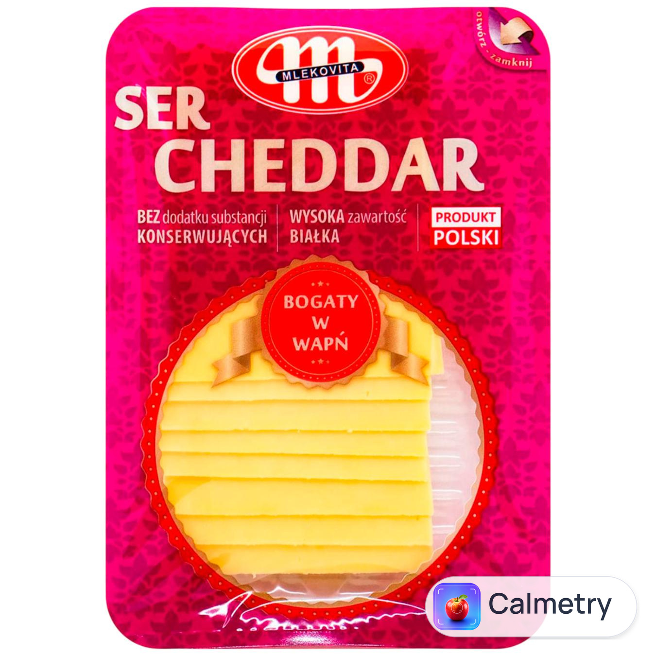 Сир Mlekovita Чеддер нарізаний 50% 150г