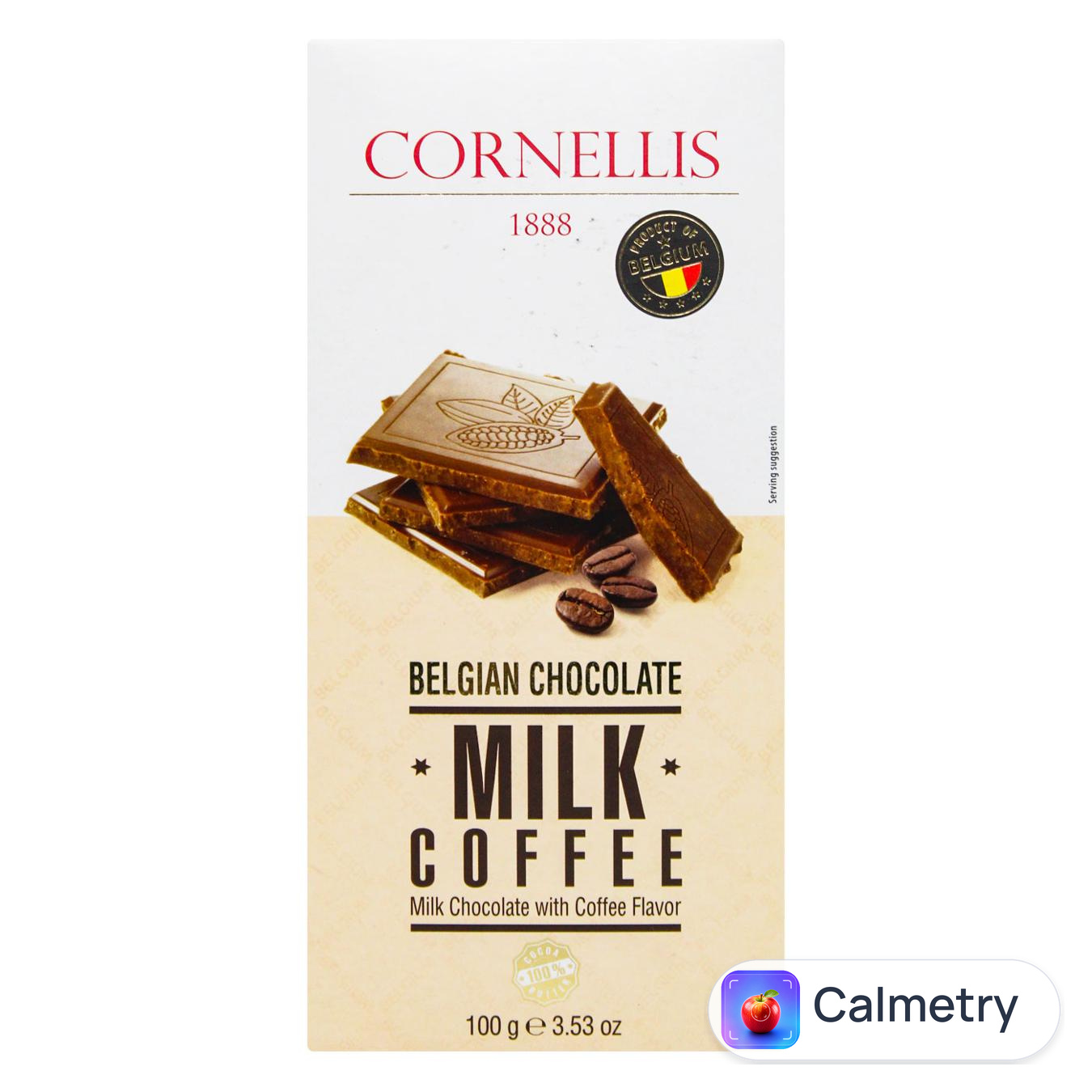Шоколад молочний Cornellis зі смаком кави 100г