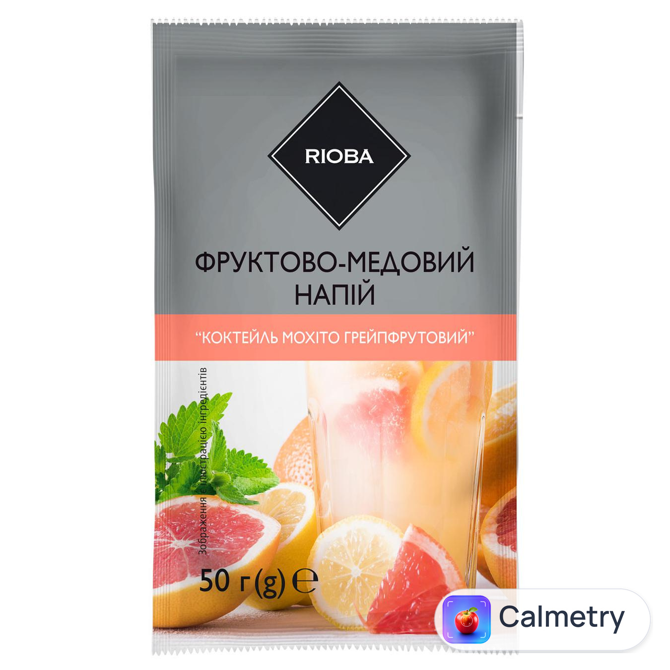 Чай фруктово-медовий Rioba концентрат Коктейль Мохіто грейпфрутовий 50г