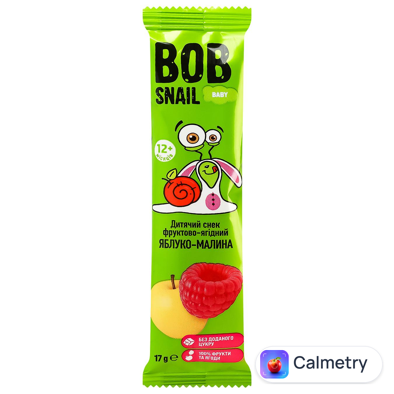 Снек фруктово-ягідний Bob Snail Baby яблуко-малина 17г