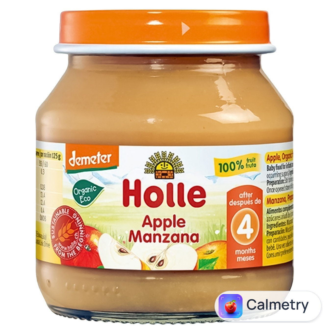 Пюре Holle яблуко 100% з 4 місяців 125г