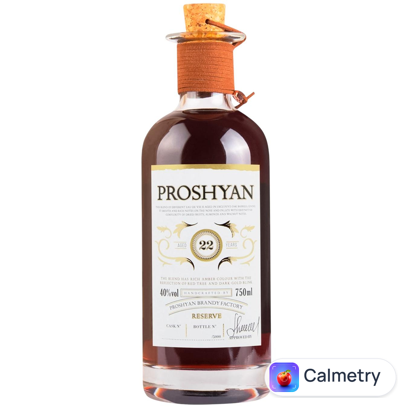Бренді Proshyan 22 роки 40% 0,75л — фото продукту