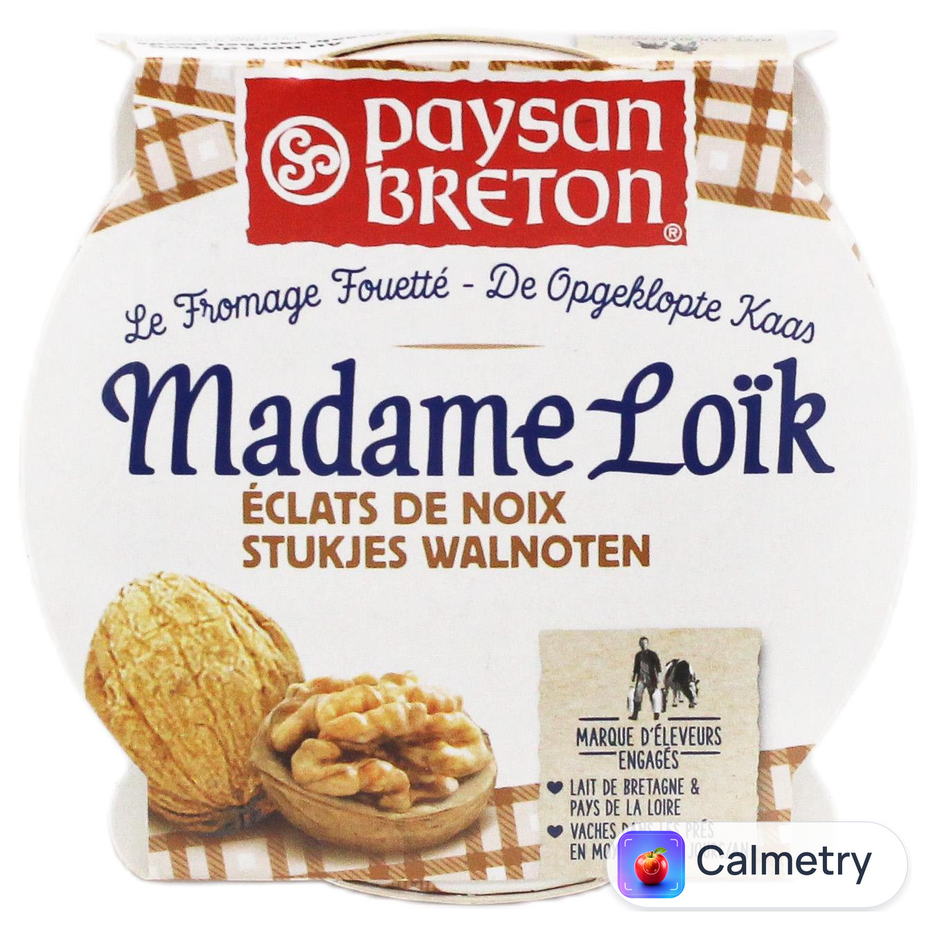 Сир Paysan Breton Madame Loik м'який збитий з волоським горіхом 60% 150г — фото продукту