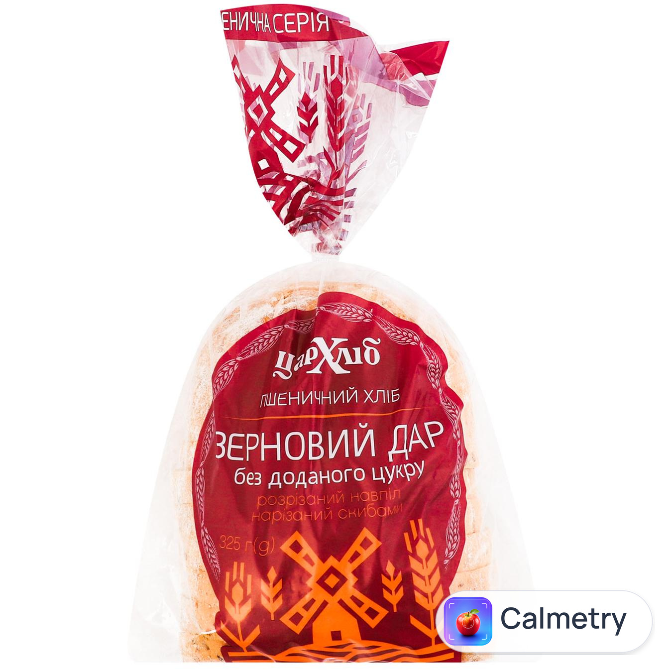 Хліб Цар Хліб Зерновий дар без доданого цукру половинка нарізка 325г — фото продукту