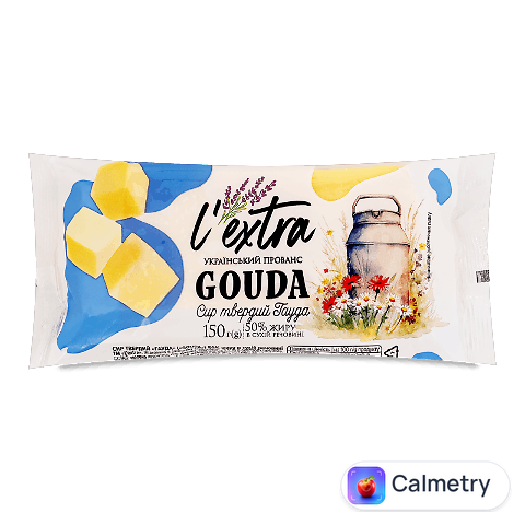 Сир L'extra Український прованс Гауда твердий 50%, 150г