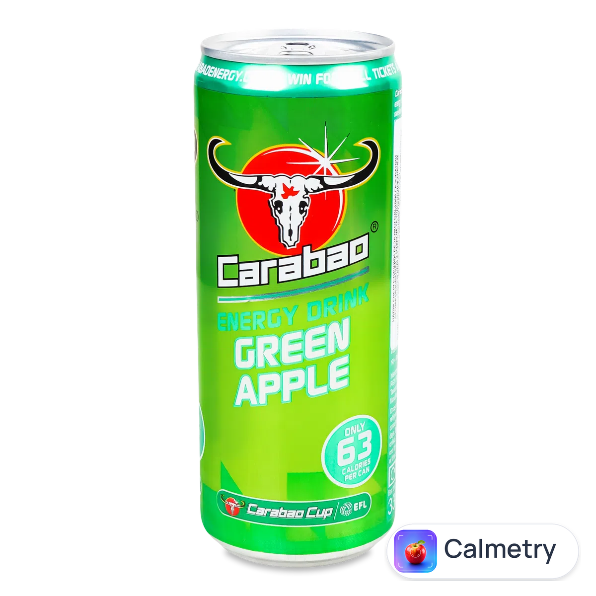 Напій енергетичний Carabao Green Apple безалкогольний 0,33л