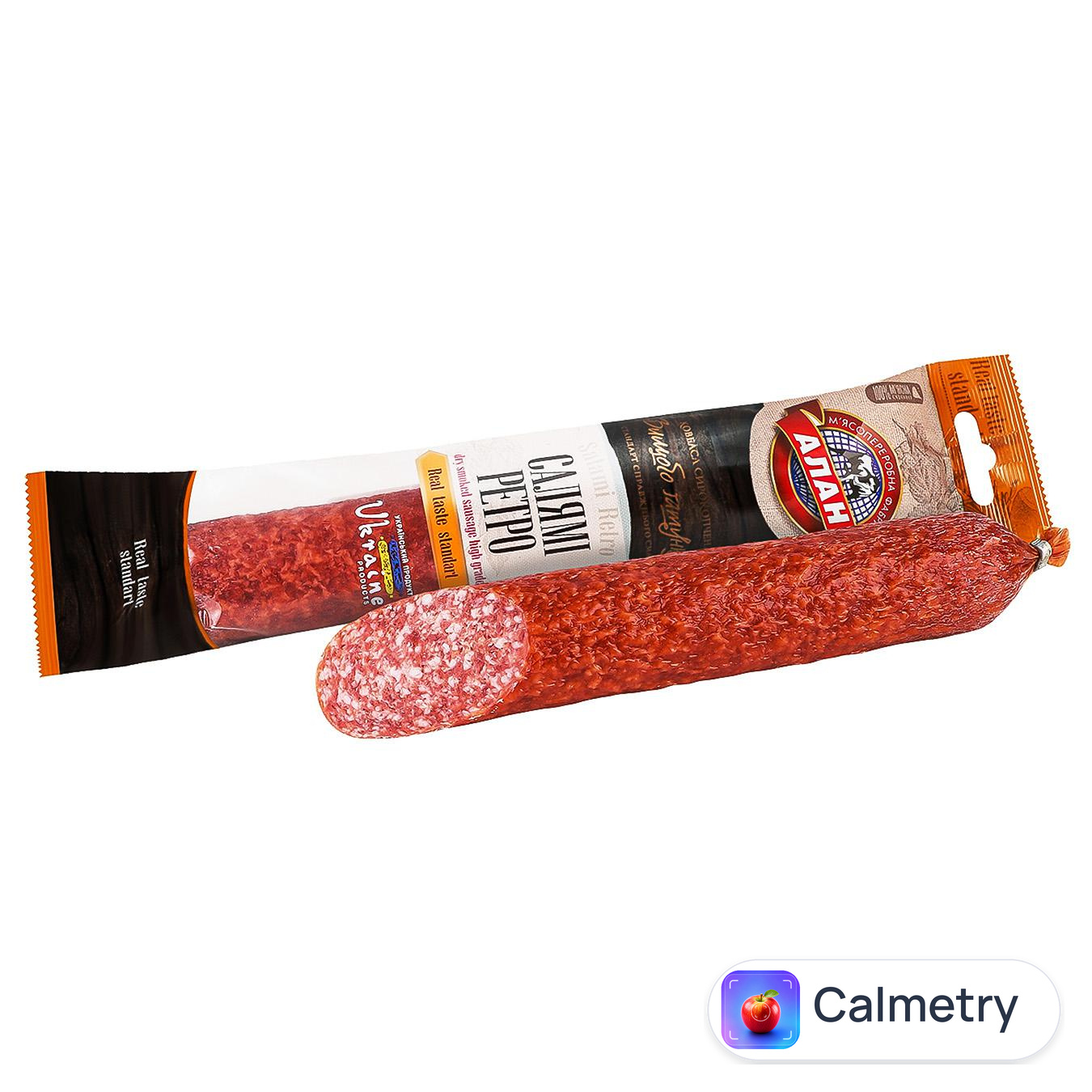 Ковбаса Алан Салямі Ретро сирокопчена вищий сорт 330г — фото продукту