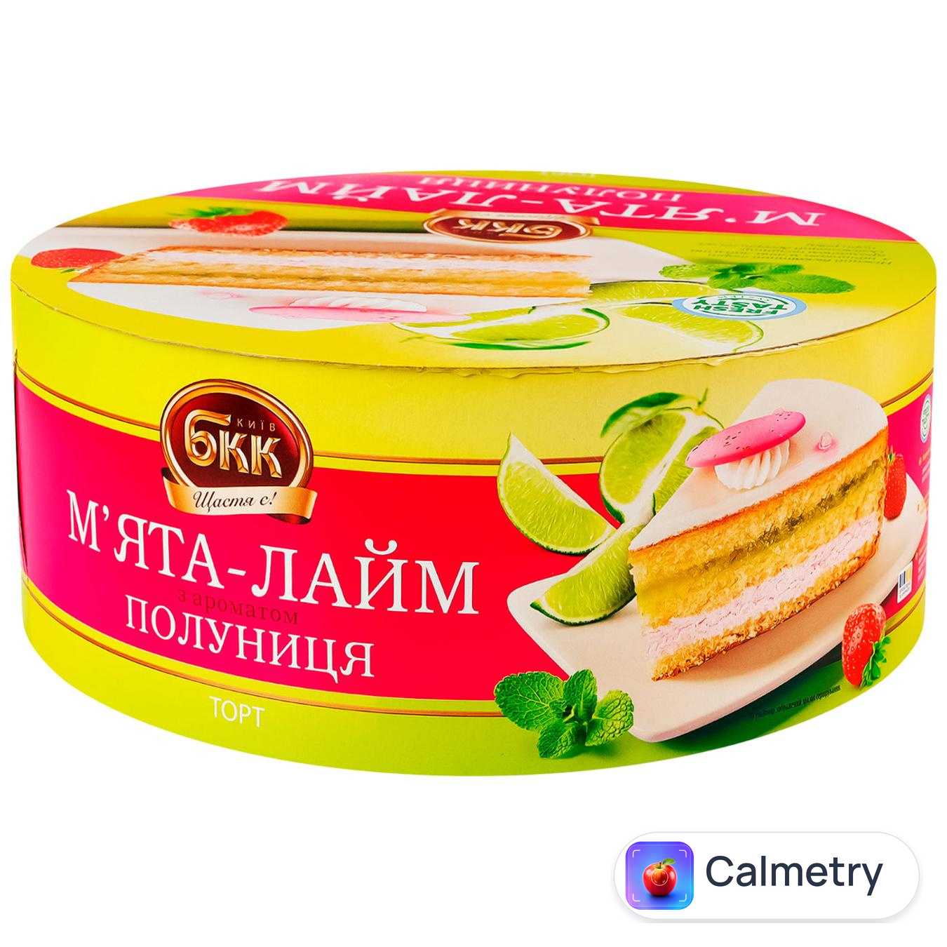 Торт Київ БКК М'ята-лайм з ароматом полуниці 400г