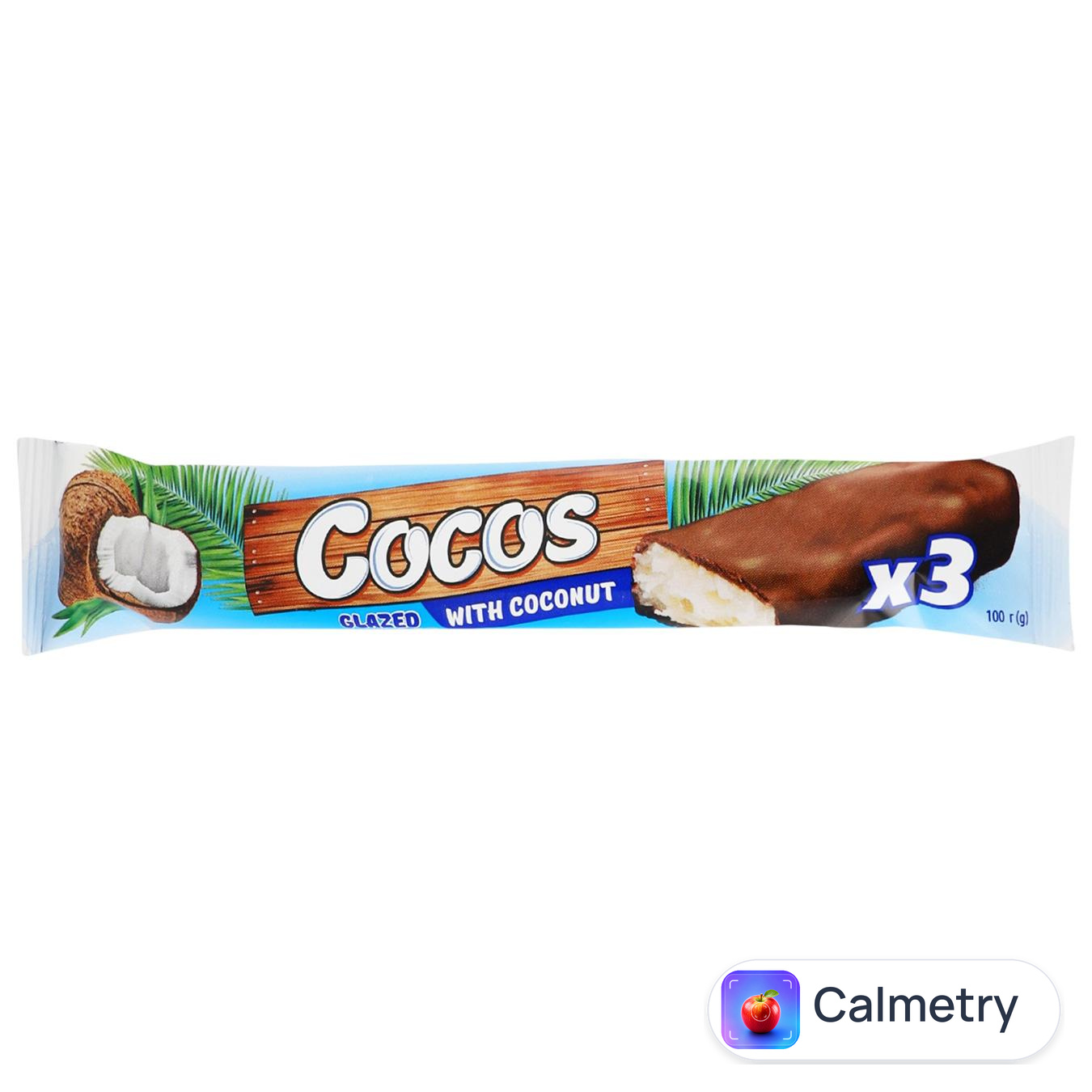 Батончик Vale Cocos на основі кокосової стружки глазурований 100г — фото продукту
