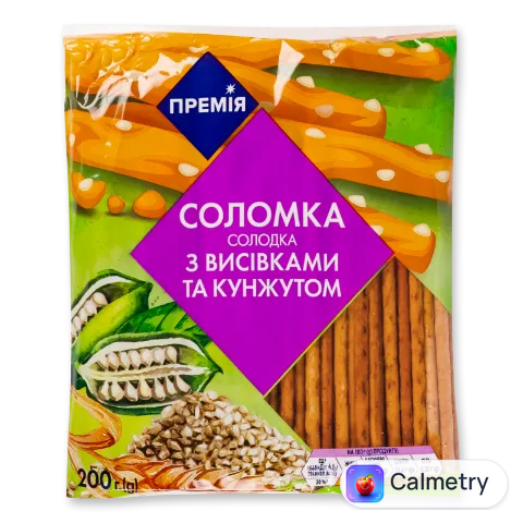 Соломка «Премія»® з висівками та кунжутом солодка
