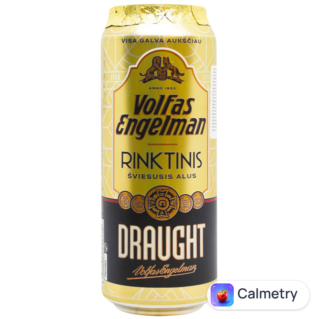 Пиво Volfas Engelman Rinktinis Draught 5,2% 0,5л