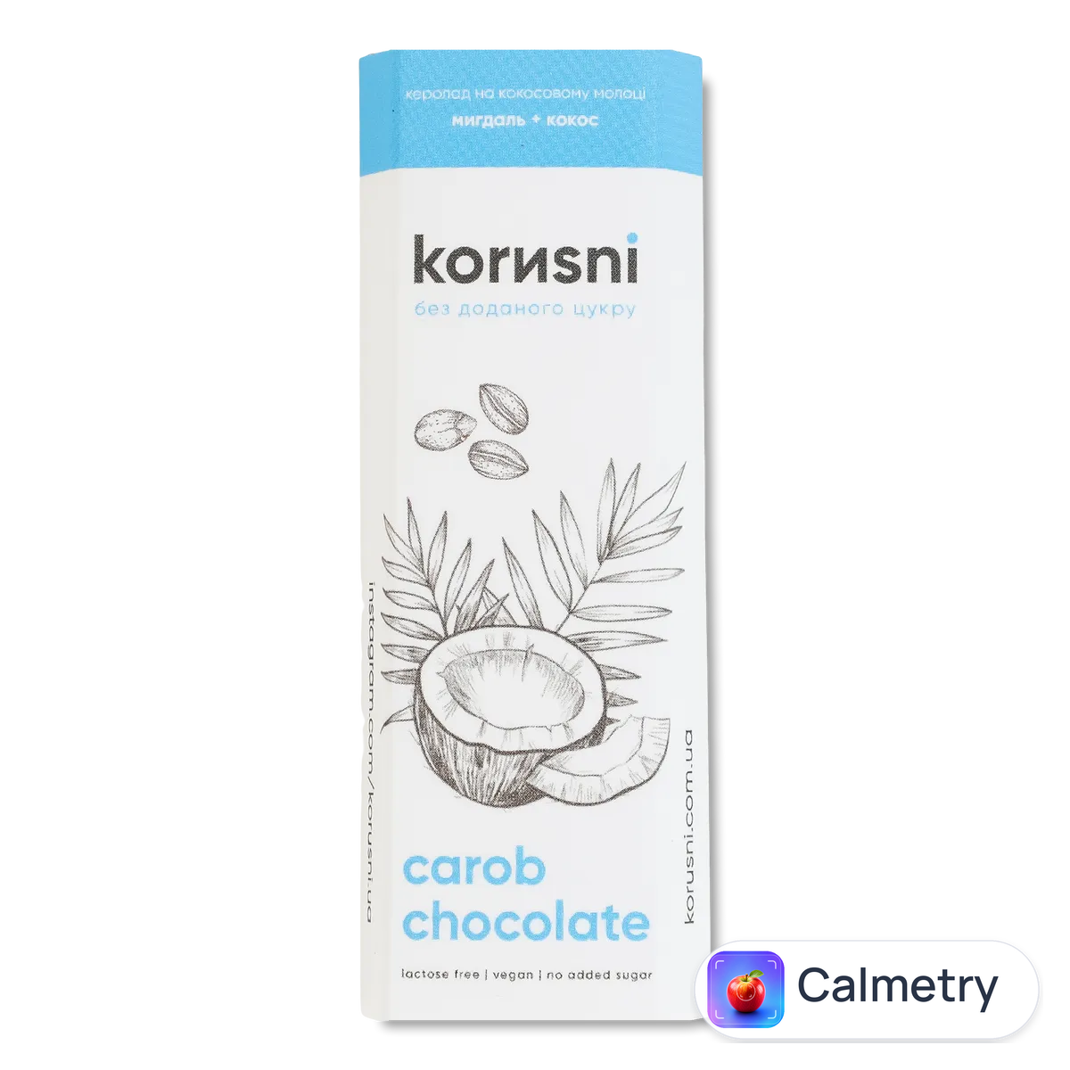Шоколад молочний Лавка Традицій Korиsni з керобу мигдаль-кокос 25г