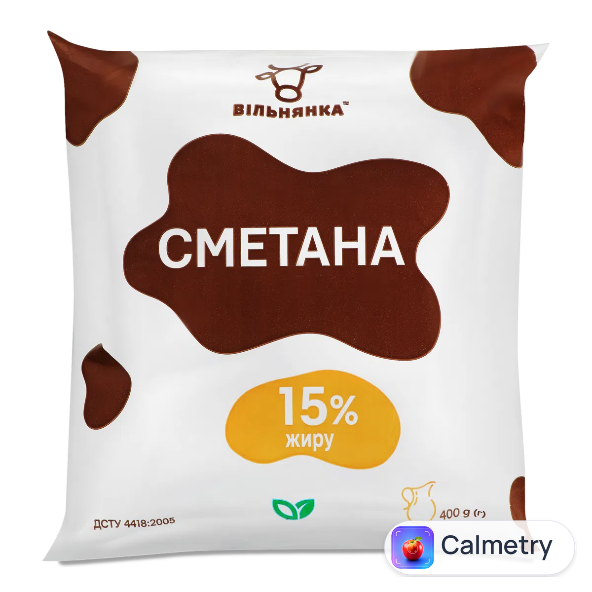 Сметана «Вільнянка» 15% п/е 400г