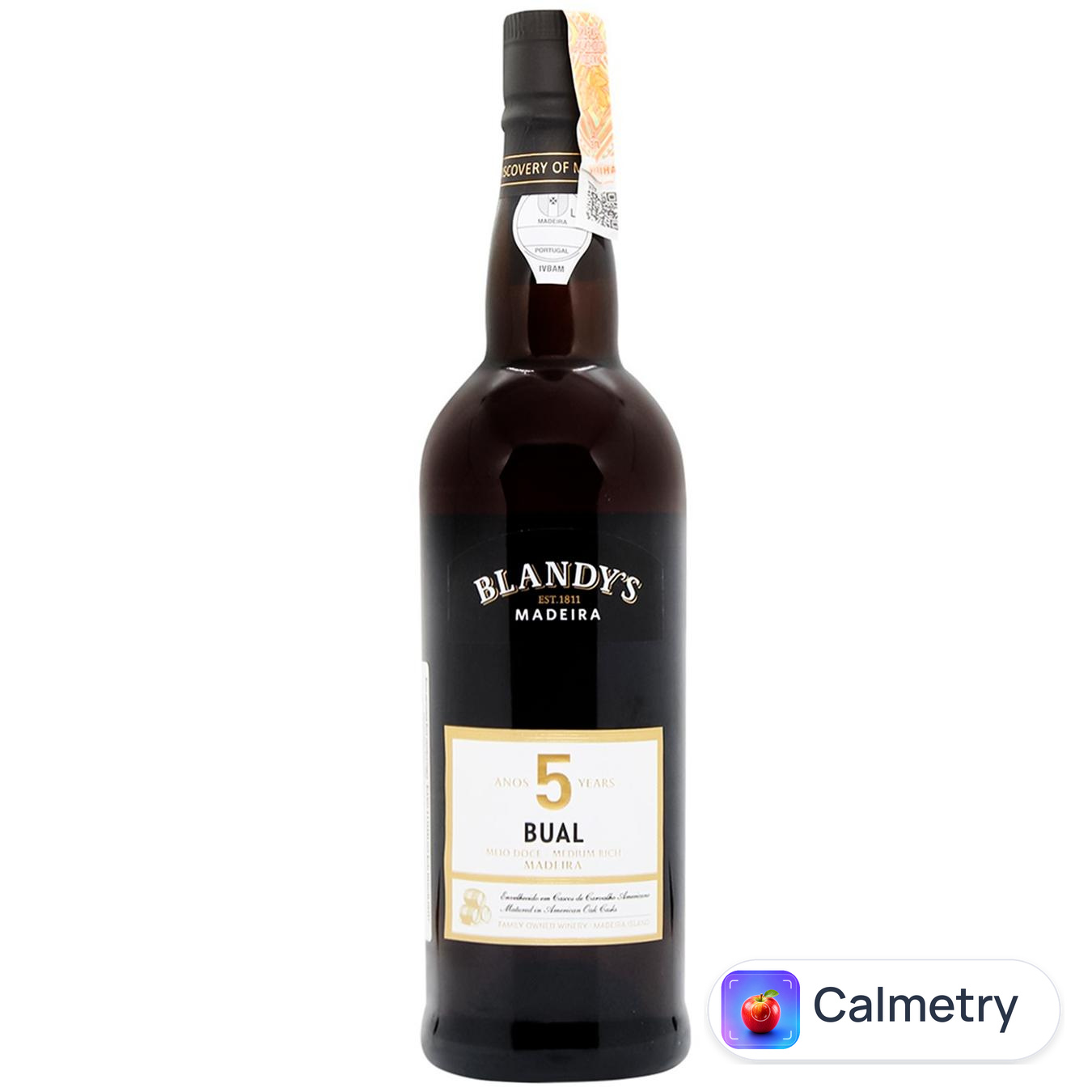 Вино Blandy's Bual 5years біле кріплене напівсолодке 19% 0,75л