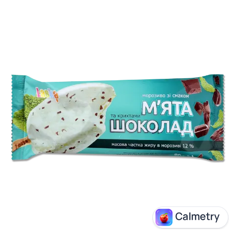 Морозиво Laska м'ята та крихти шоколаду ескімо