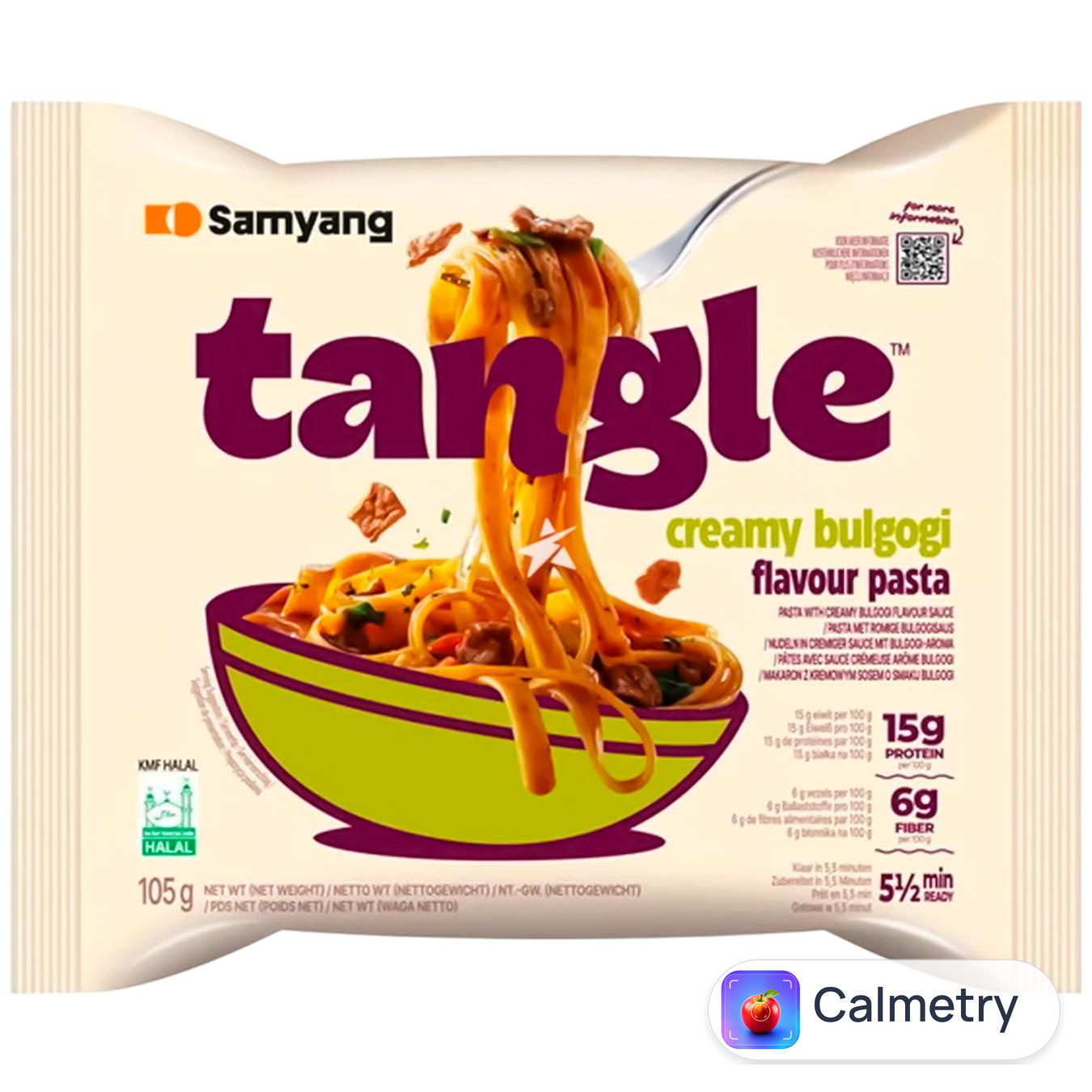 Локшина Samyang Tangle зі смаком вершкового бульгогі 105г