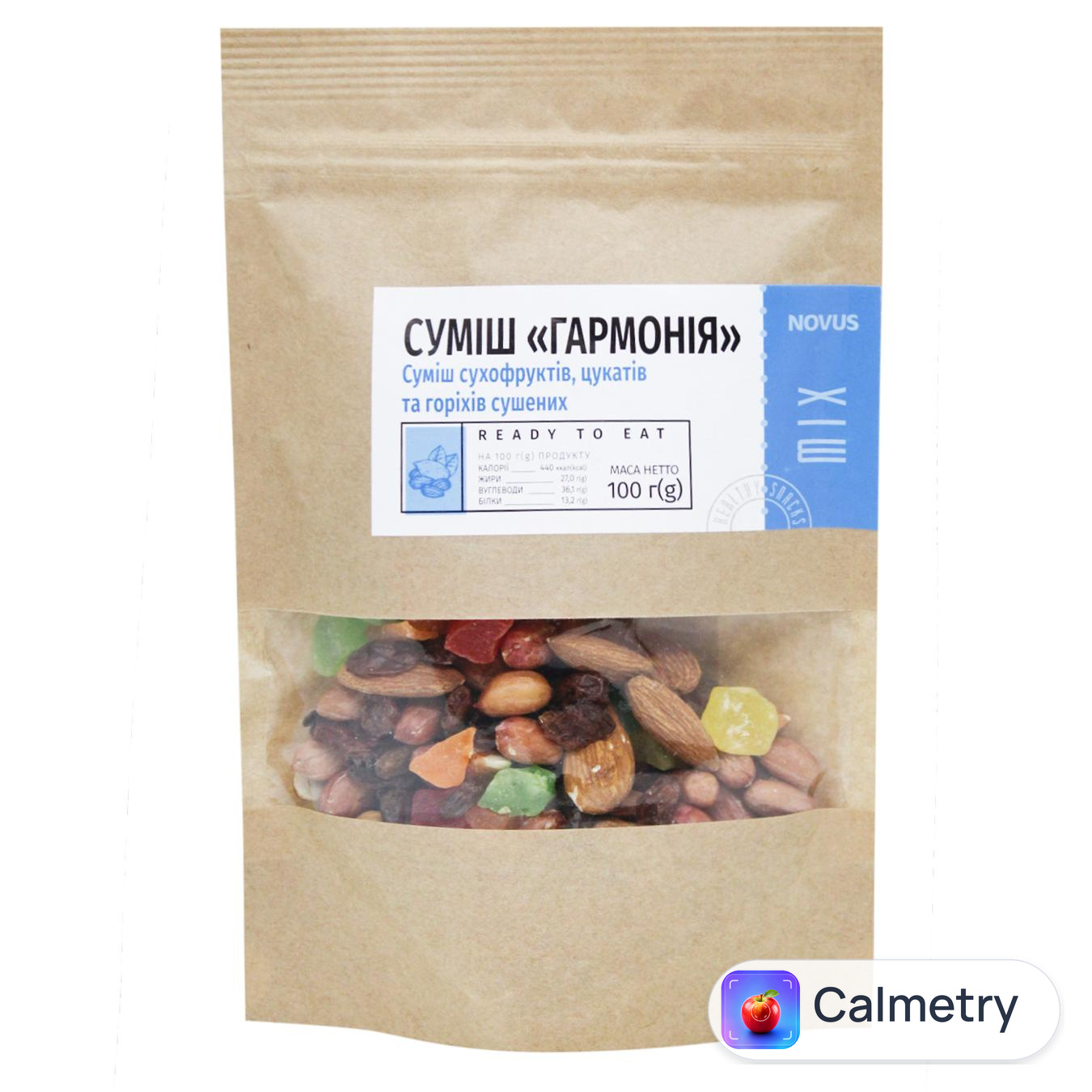 Суміш фруктово-горіхова Novus Гармонія 100г — фото продукту