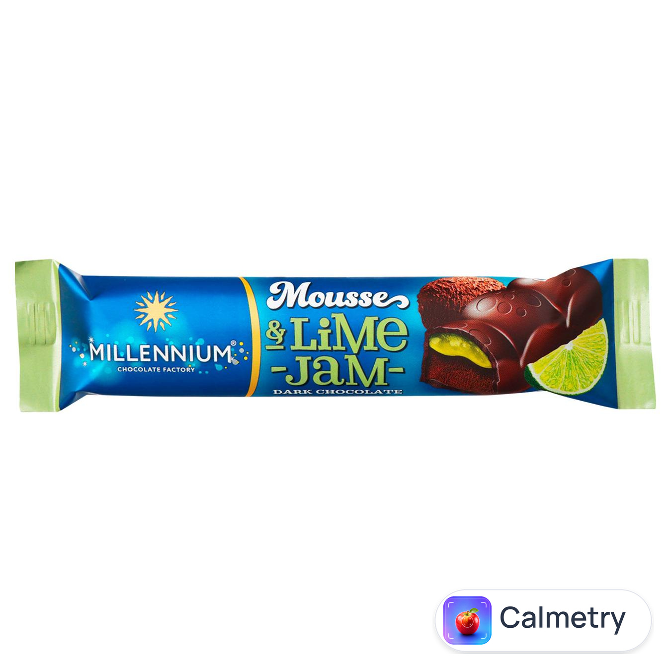 Шоколад чорний Millennium Mousse з мусовою та лаймовою начинкою 33г