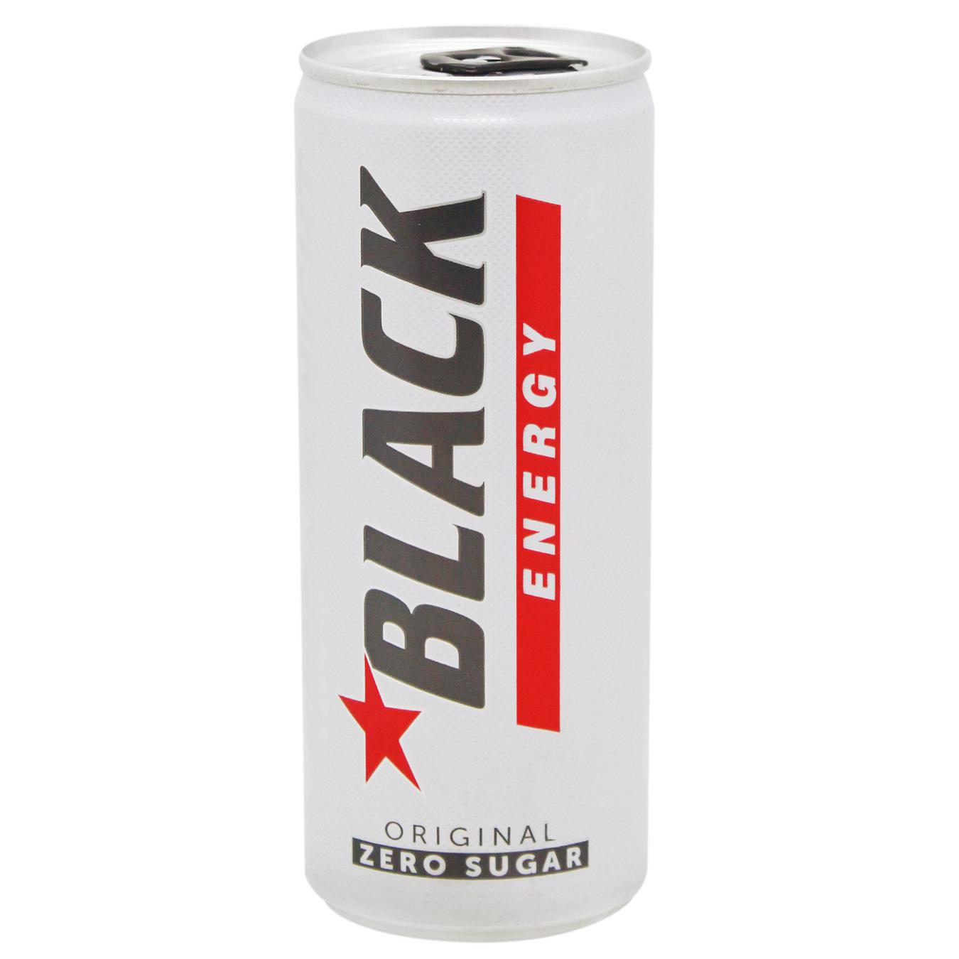 Напій енергетичний Black Energy Original без цукру 250мл — фото продукту