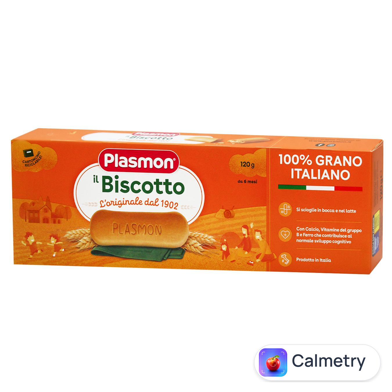 Печиво Plasmon розчинне для дітей з 6-ти місяців 120г — фото продукту
