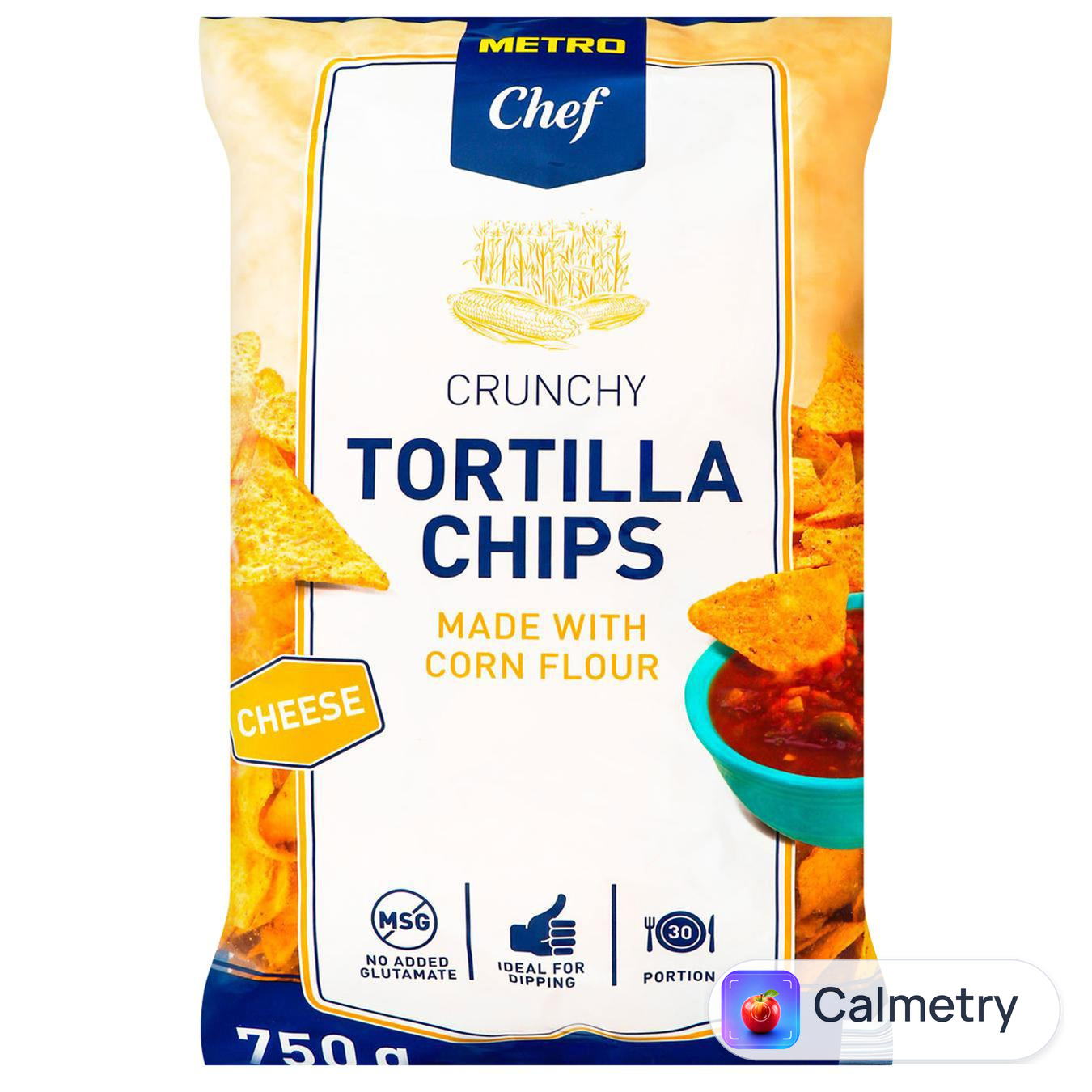 Чипси Metro Chef Tortilla кукурудзяні зі смаком сиру 750г