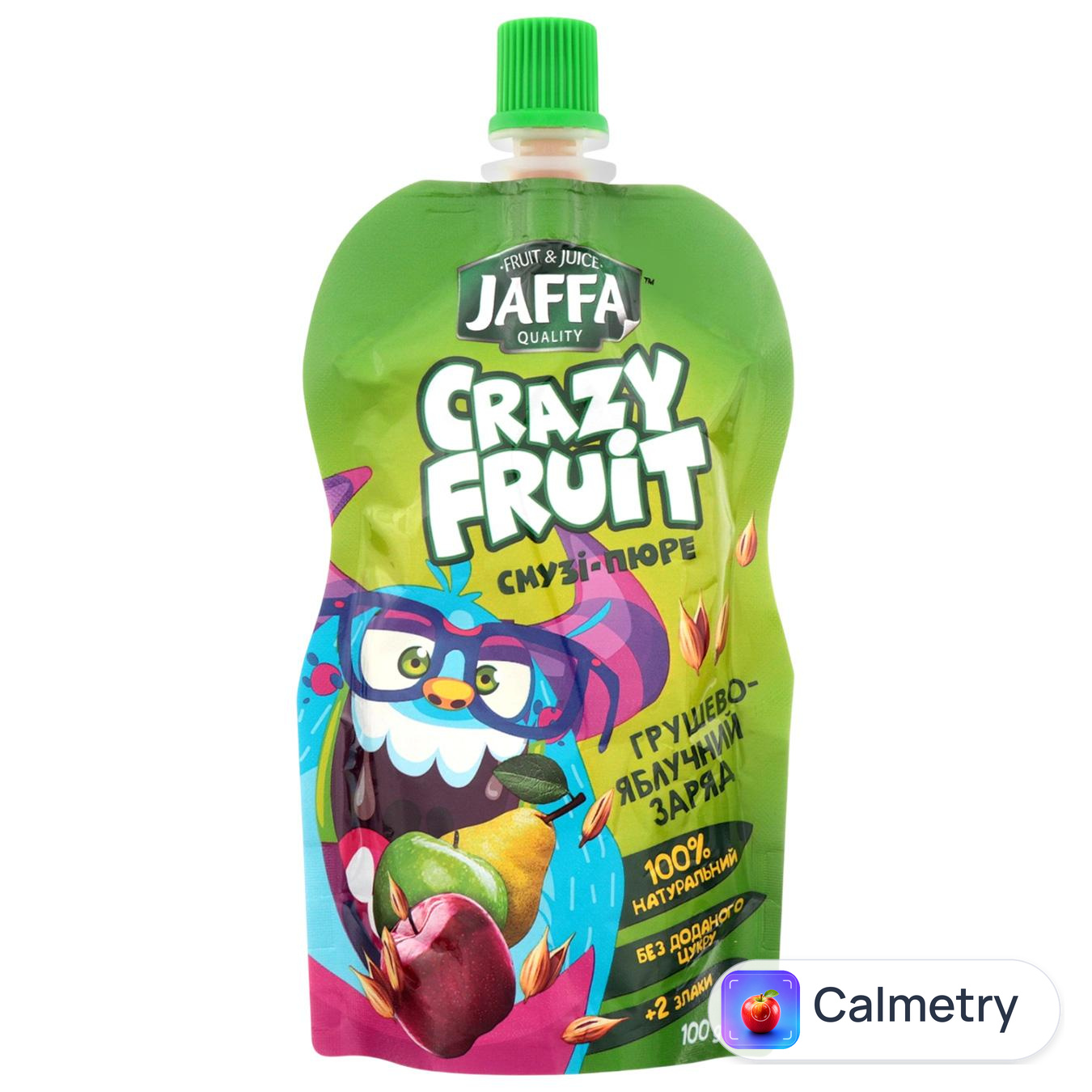 Смузі-пюре Jaffa Crazy Fruit Грушево-яблучний заряд Груша-яблуко-злаки 100мл