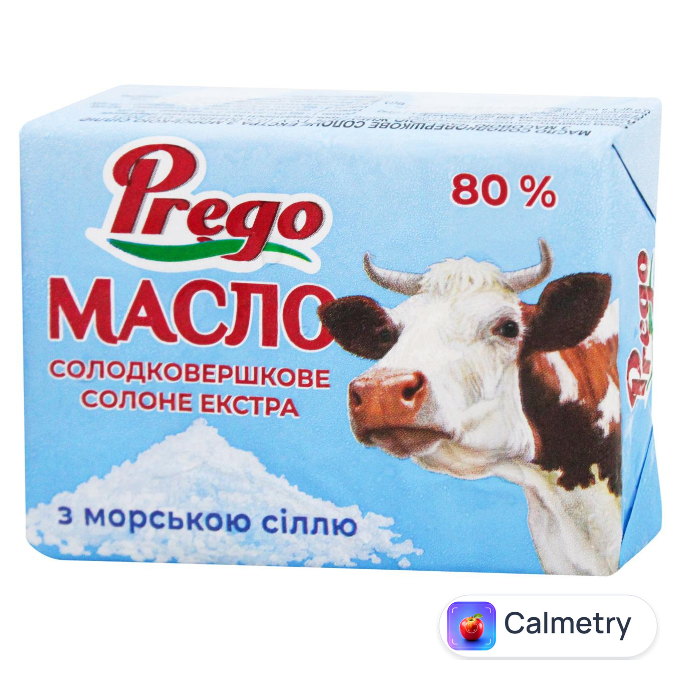 Масло Prego солодковершкове солоне екстра з морською сіллю 80% 200г