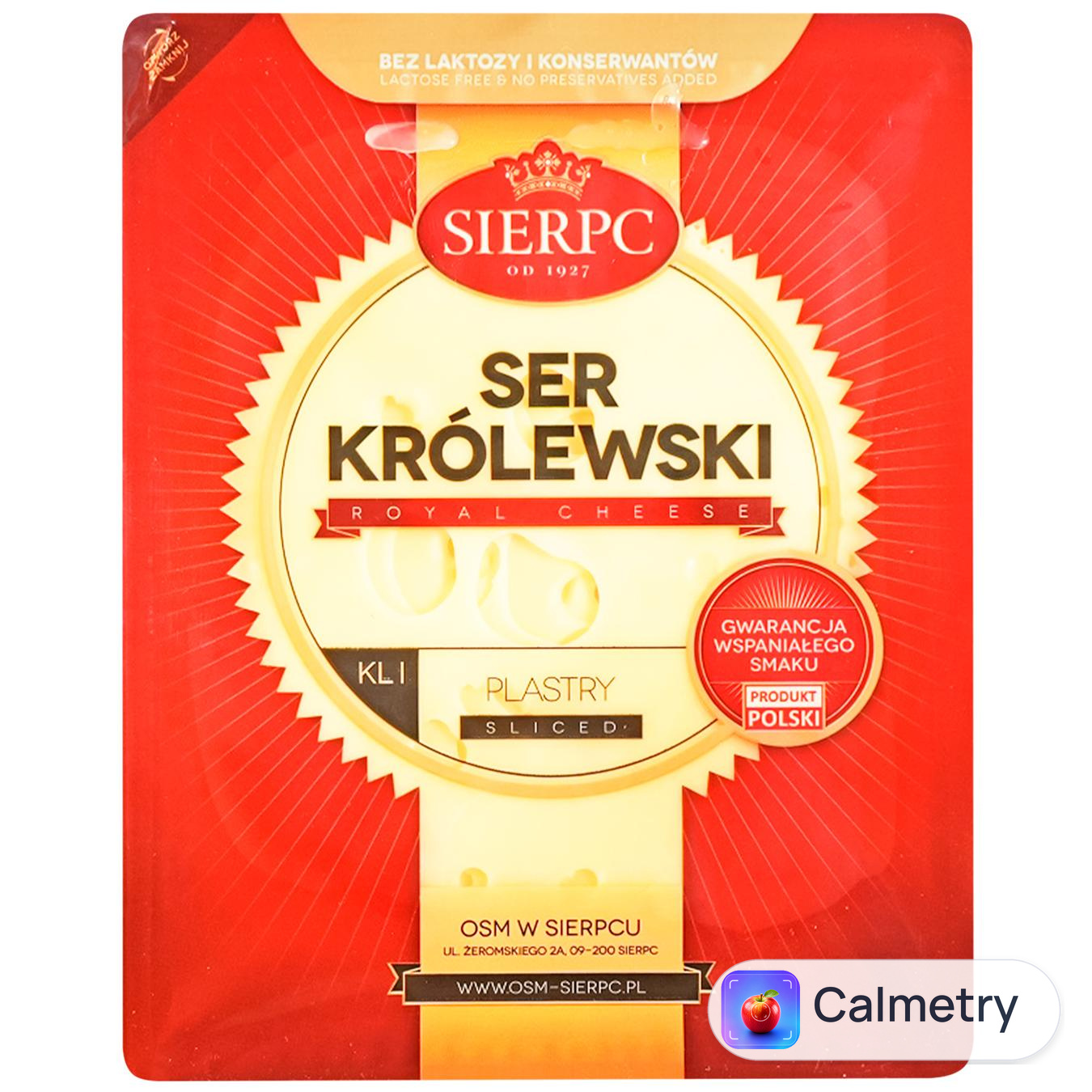 Сир Sierpc Королівський твердий порційний 45% 150г — фото продукту