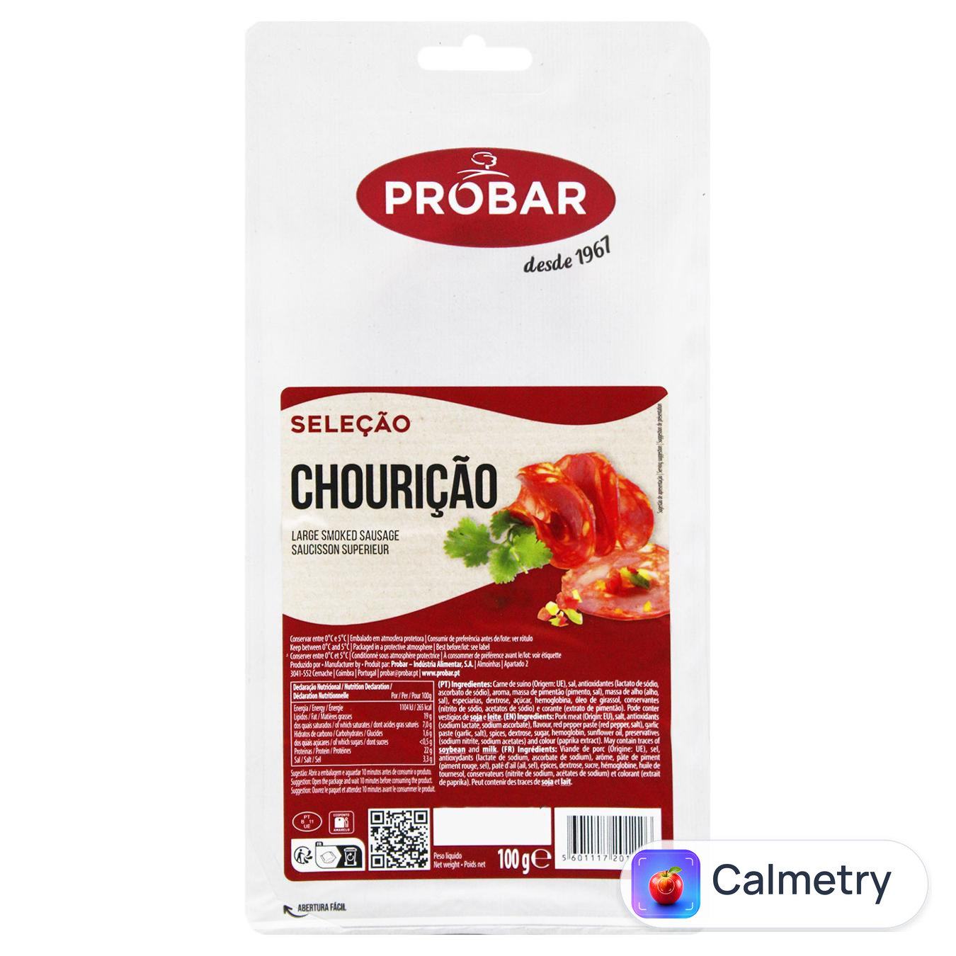 Ковбаса Probar Чорізо копчена нарізка 100г